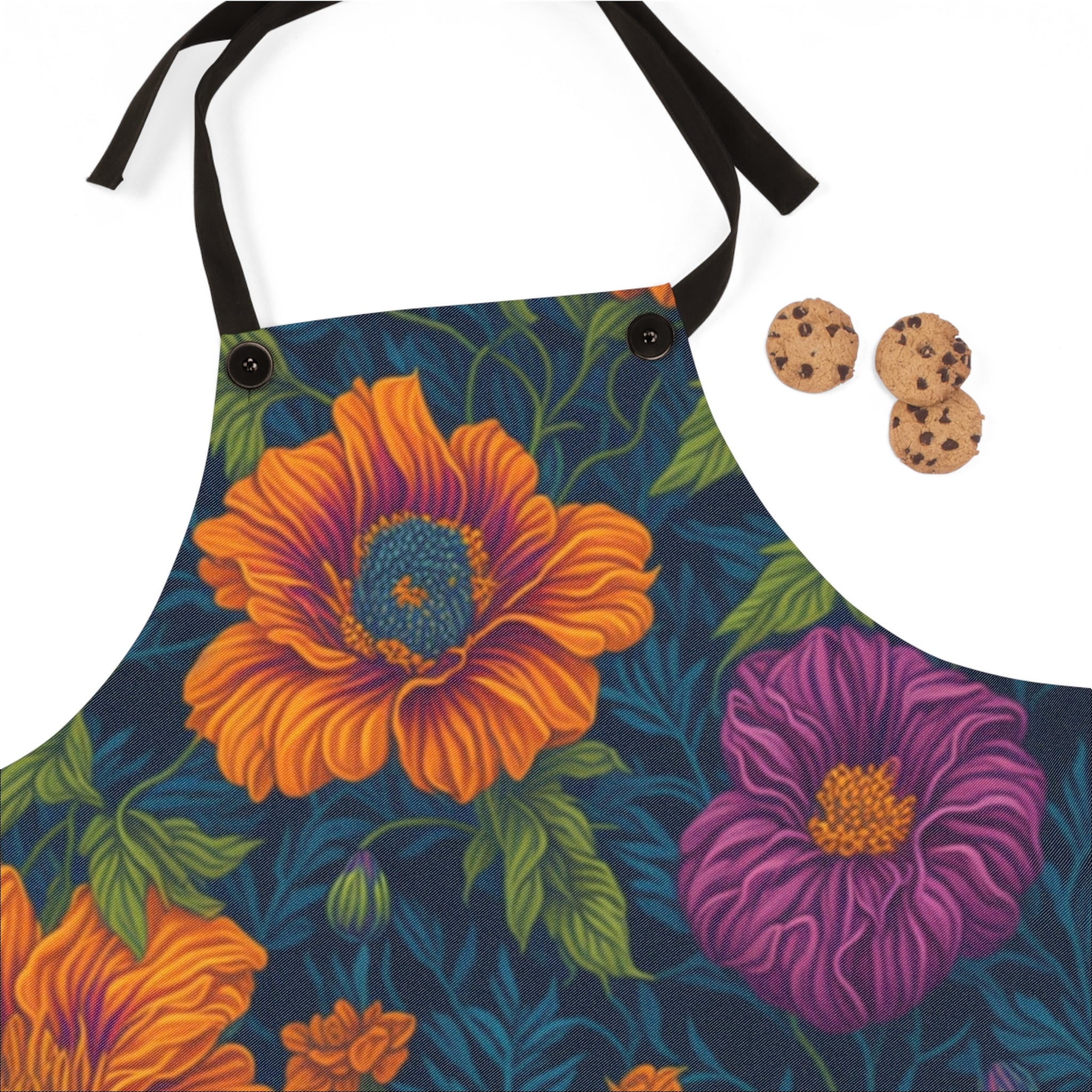 Botanical Tetraneuris Flowers Designed Apron