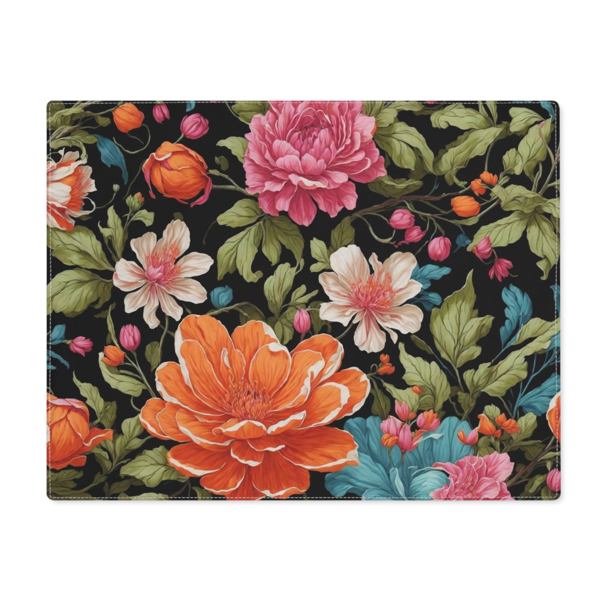 Radiant Chelone Flowers Designed Placemat, 1pc