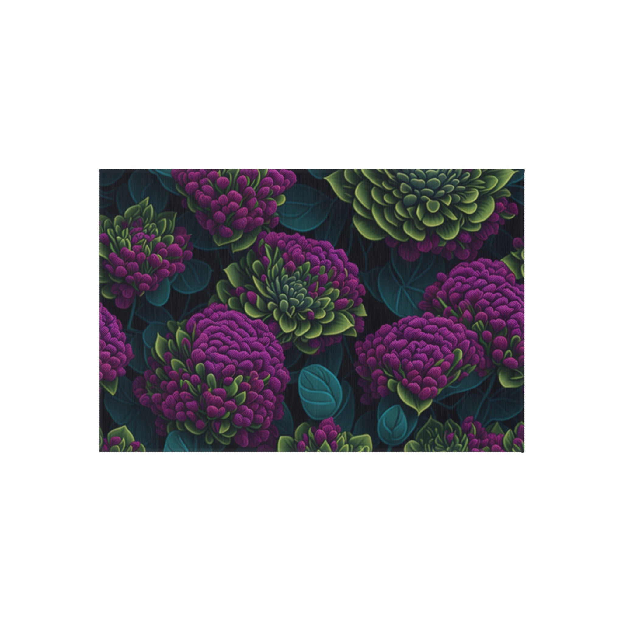 Alluring Sedum Flowers Designed Indoor Outdoor Rug Multiple Sizes Available