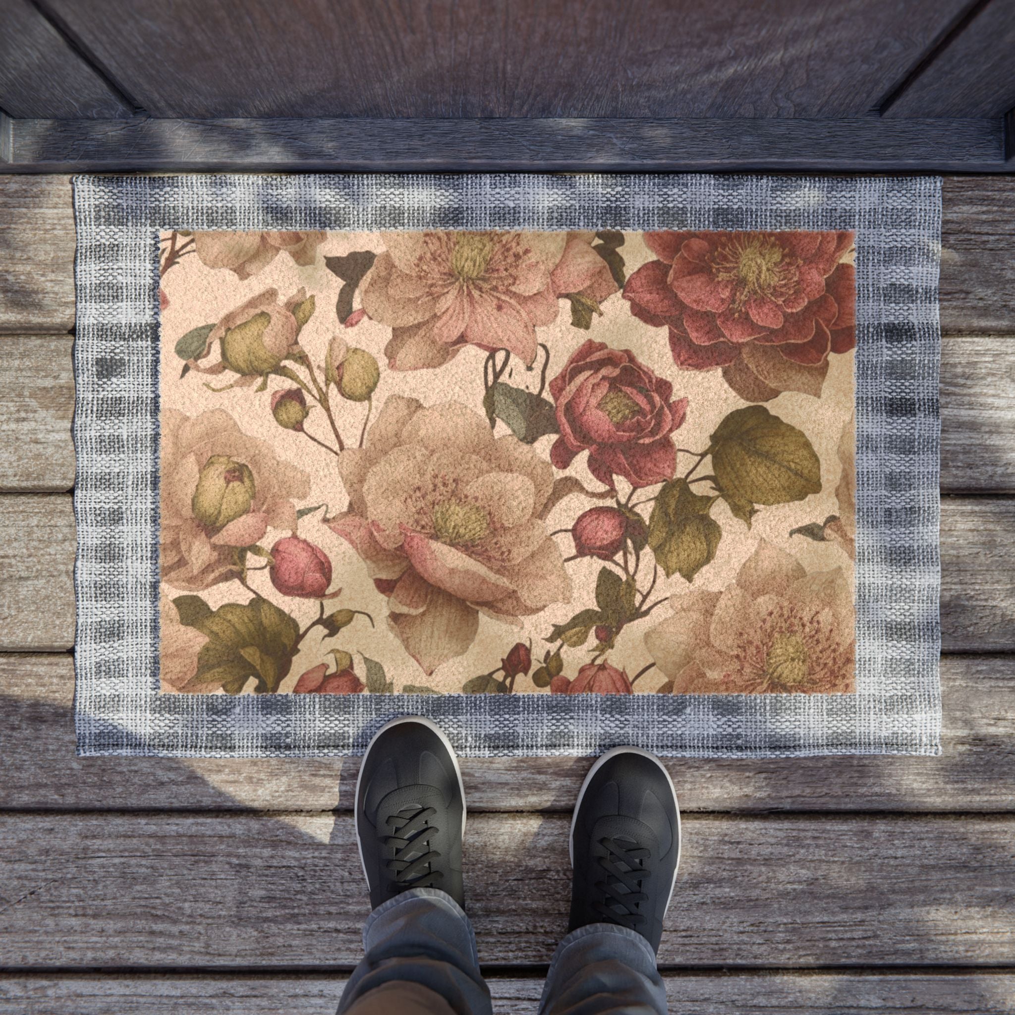 Gentle Spring Helleborus Flowers Design Doormat