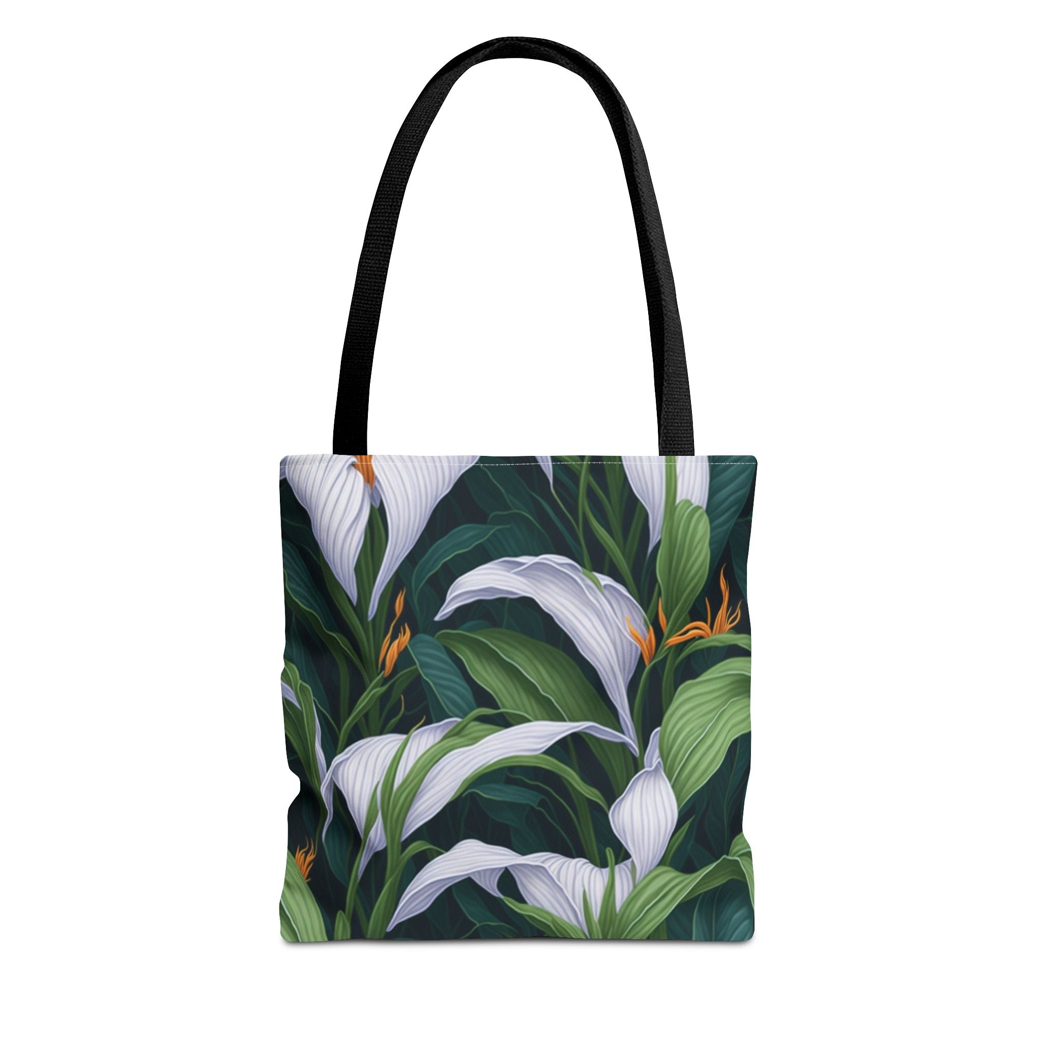 Welcoming Spathiphyllum Perennial Flower Designed Tote Bag Available in 3 Sizes