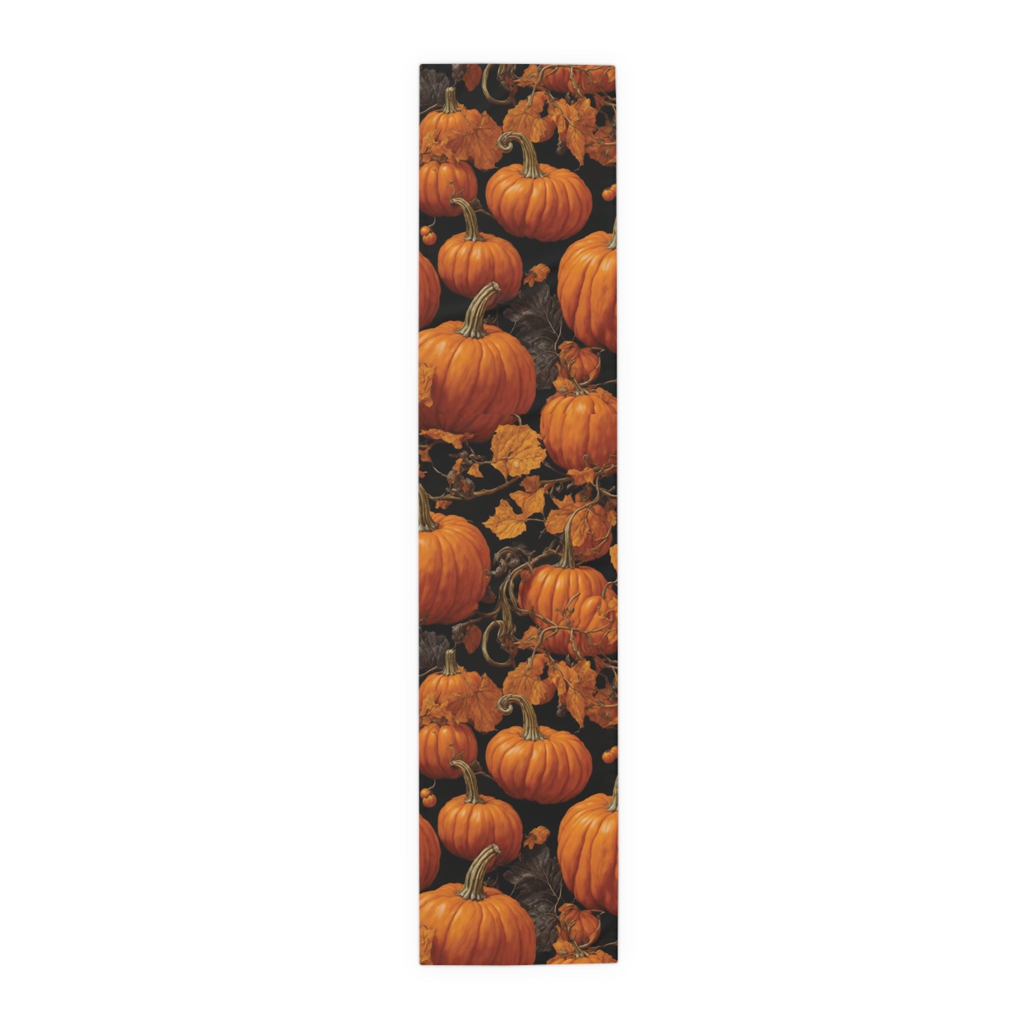 Plentiful Mature Pumpkin Patch Designed Table Runner Available in 2 Sizes and Materials