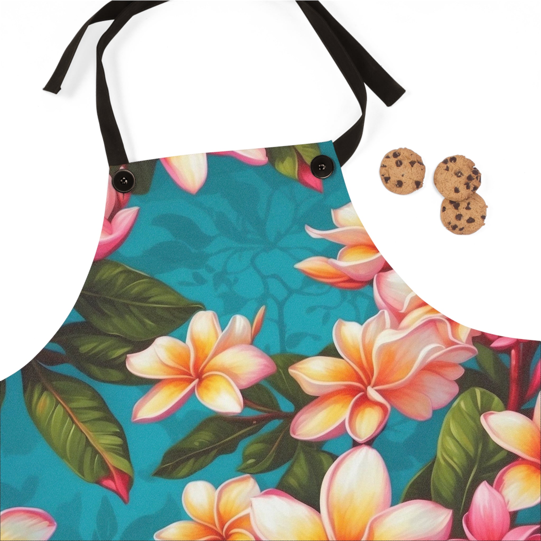 Bold Summer Plumeria Flowers Apron