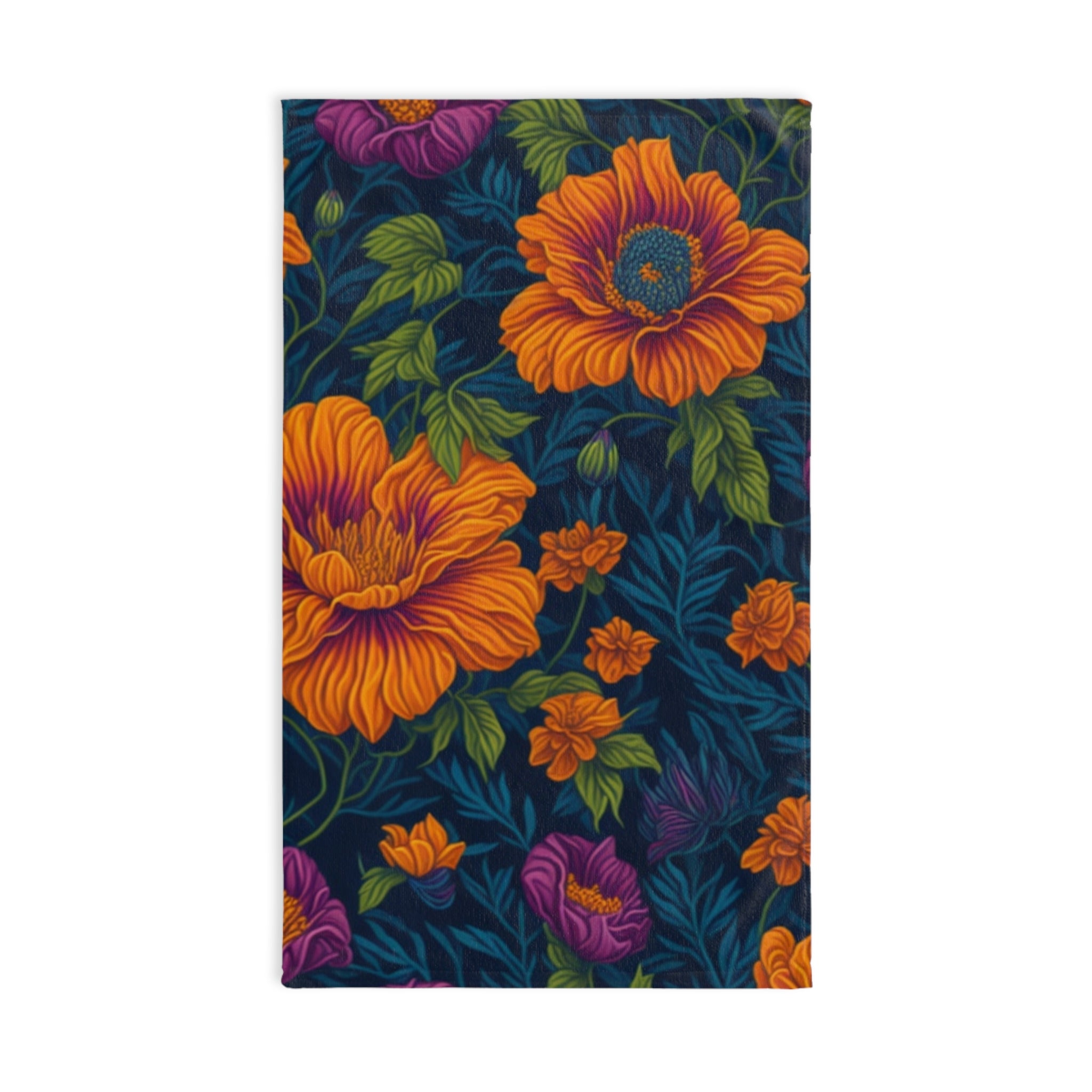 Botanical Tetraneuris Flowers Designed Hand Towel