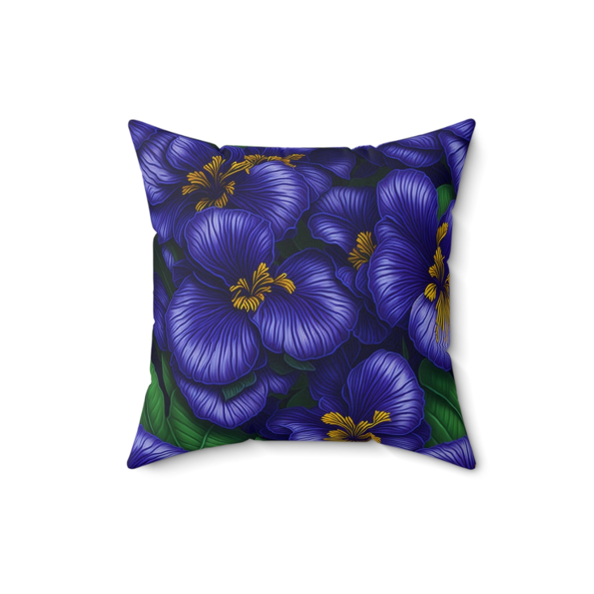 Electric Streptocarpus Flowers Designed Throw Pillows with Insert