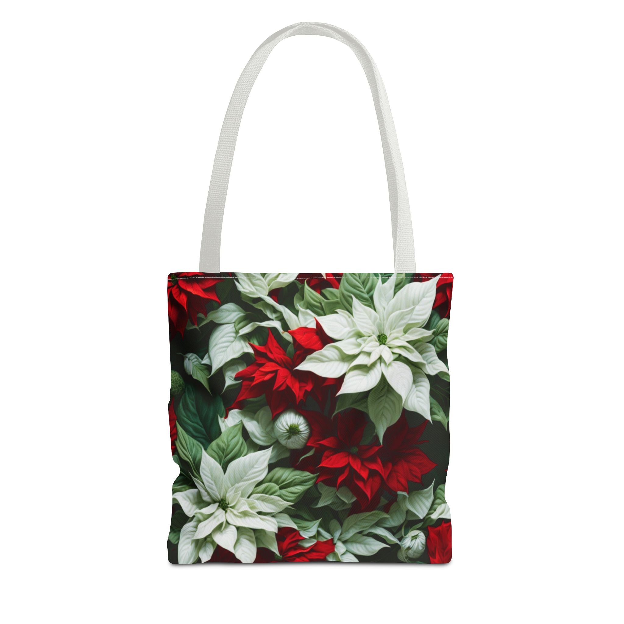 Blooming Bali Poinsettia Flower Designed Tote Bag Available in 3 Sizes