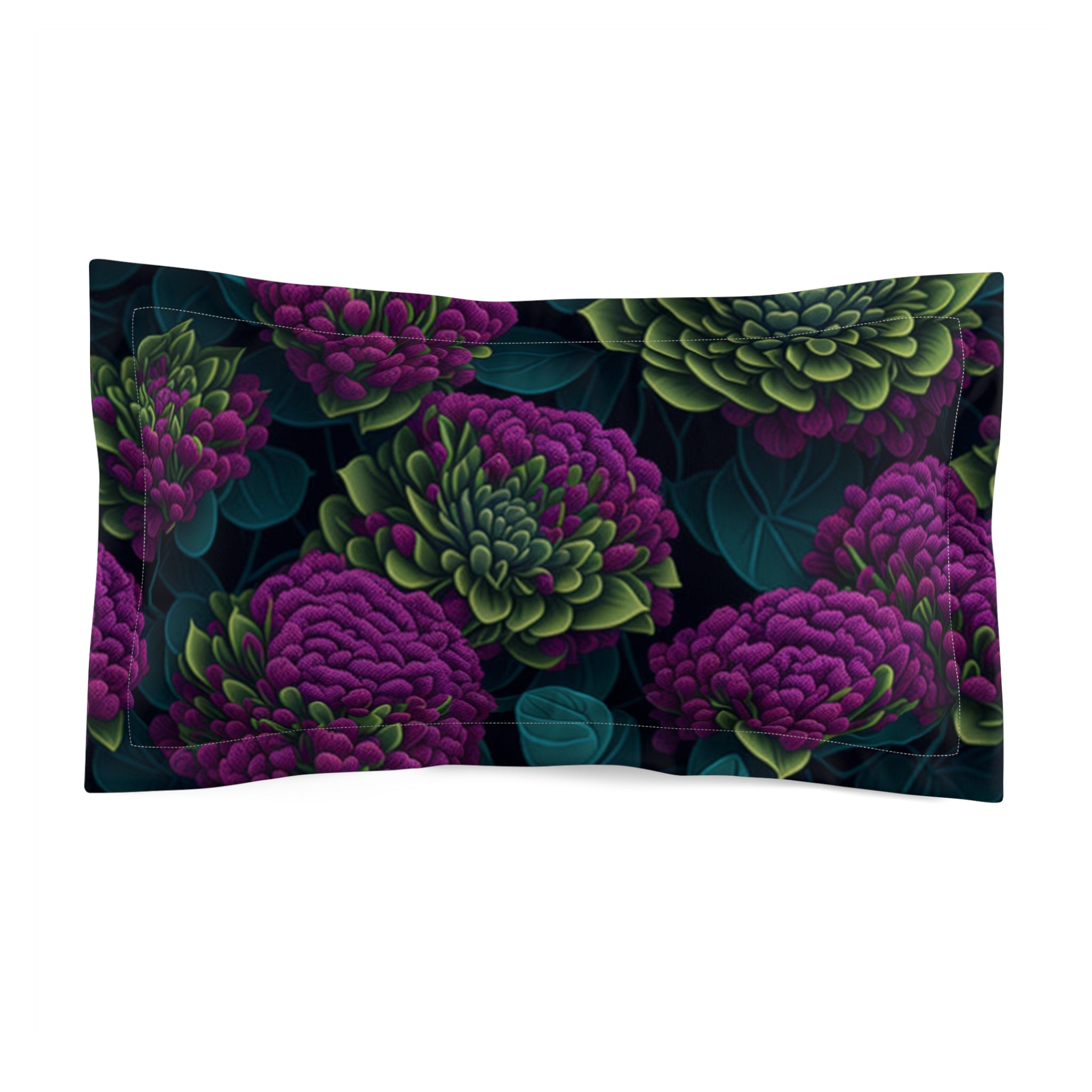 Alluring Sedum Flowers Designed Microfiber Pillow Sham