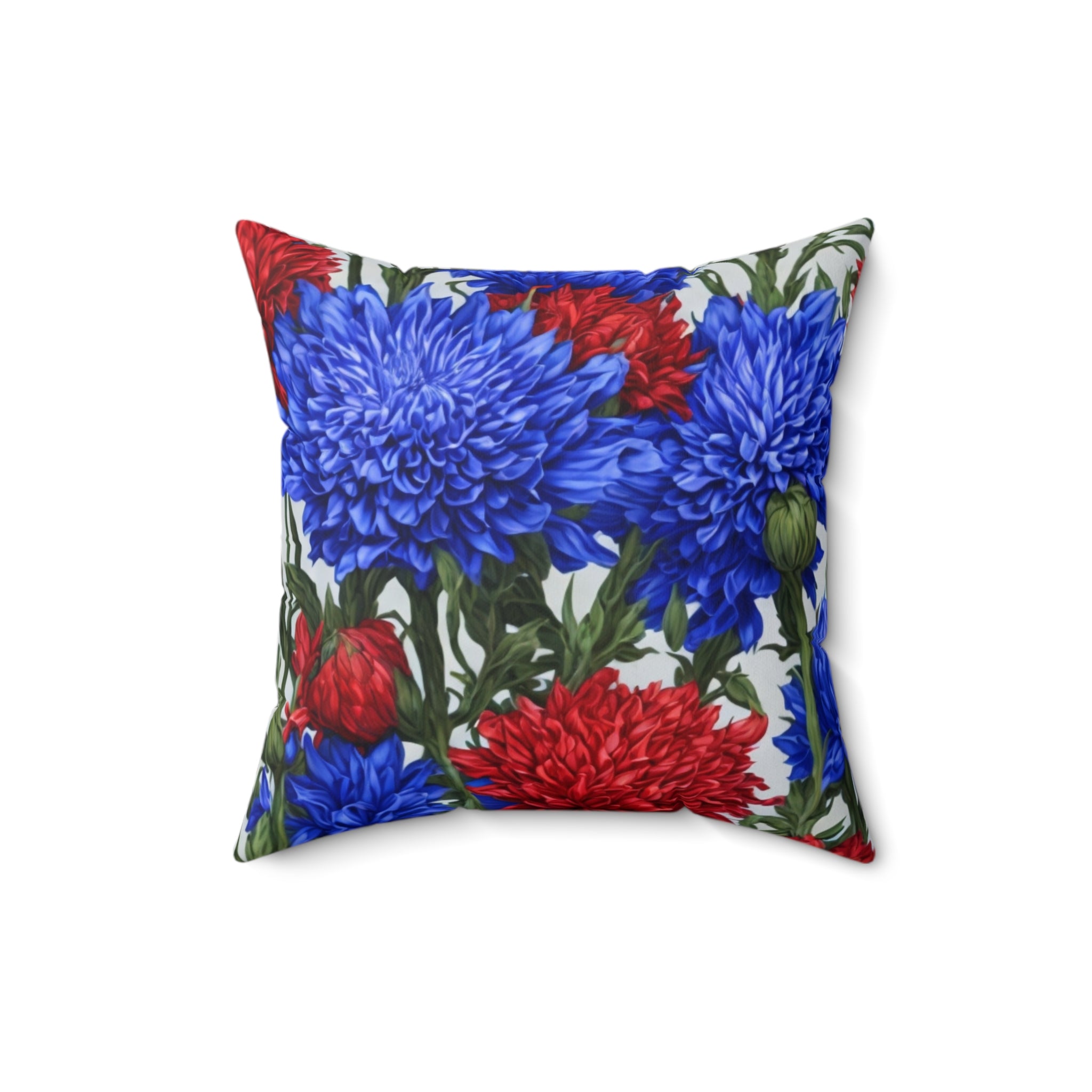 Intoxicating Button Cornflower Designed Spun Polyester Square Home Decor Interior Throw Pillow with Insert