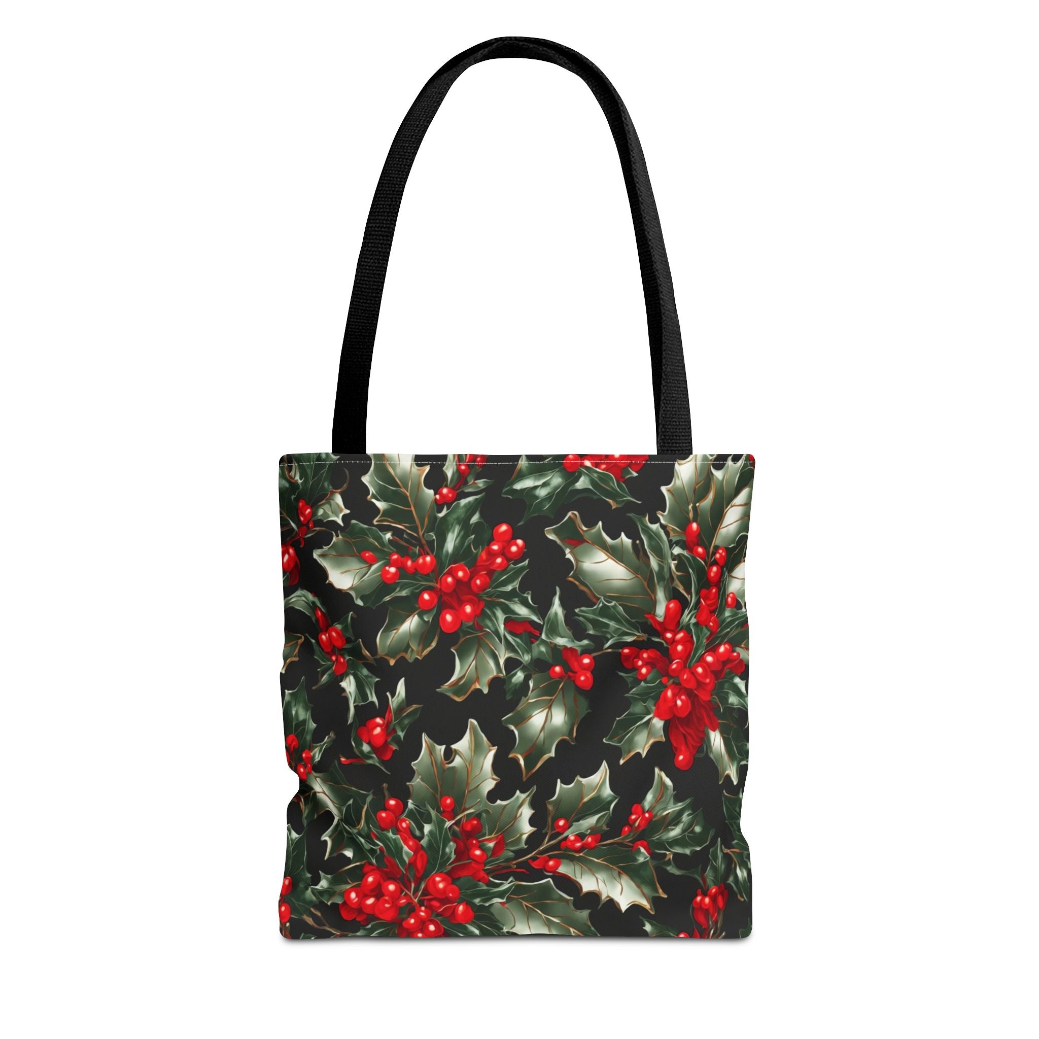 Elegant Holly of Christmas Designed Tote Bag Available in 3 sizes