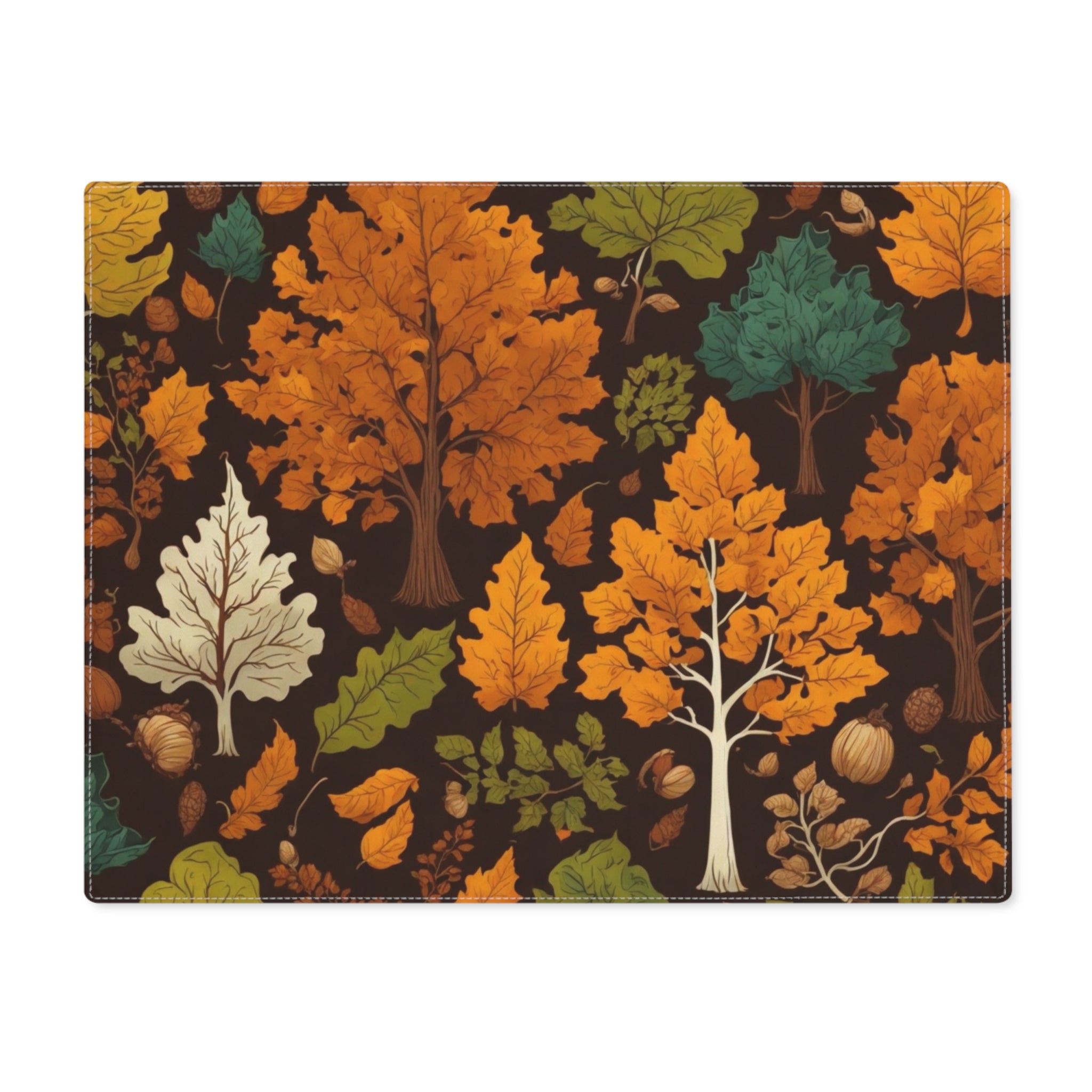 Rooted Fall Trees Foliage Placemat, 1pc Autumn Designed- Holiday Thanksgiving Decor- Home House Warming Gift - 1pc