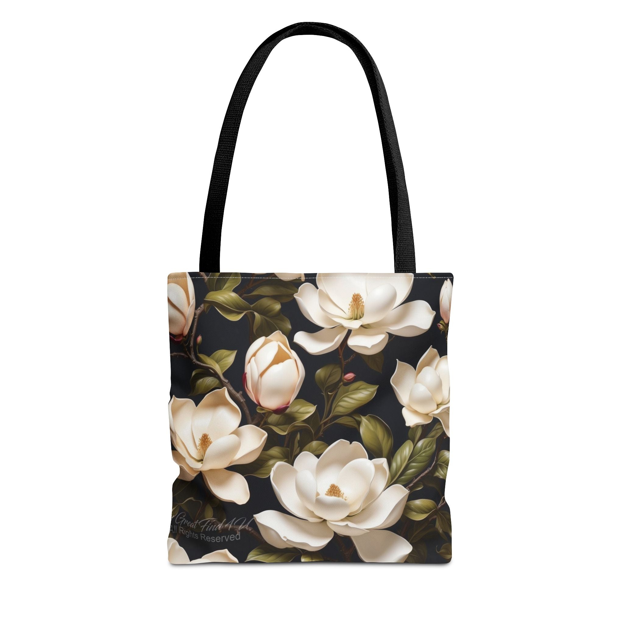 Wild White Magnolias Floral Designed Tote Bag Available in 3 sizes