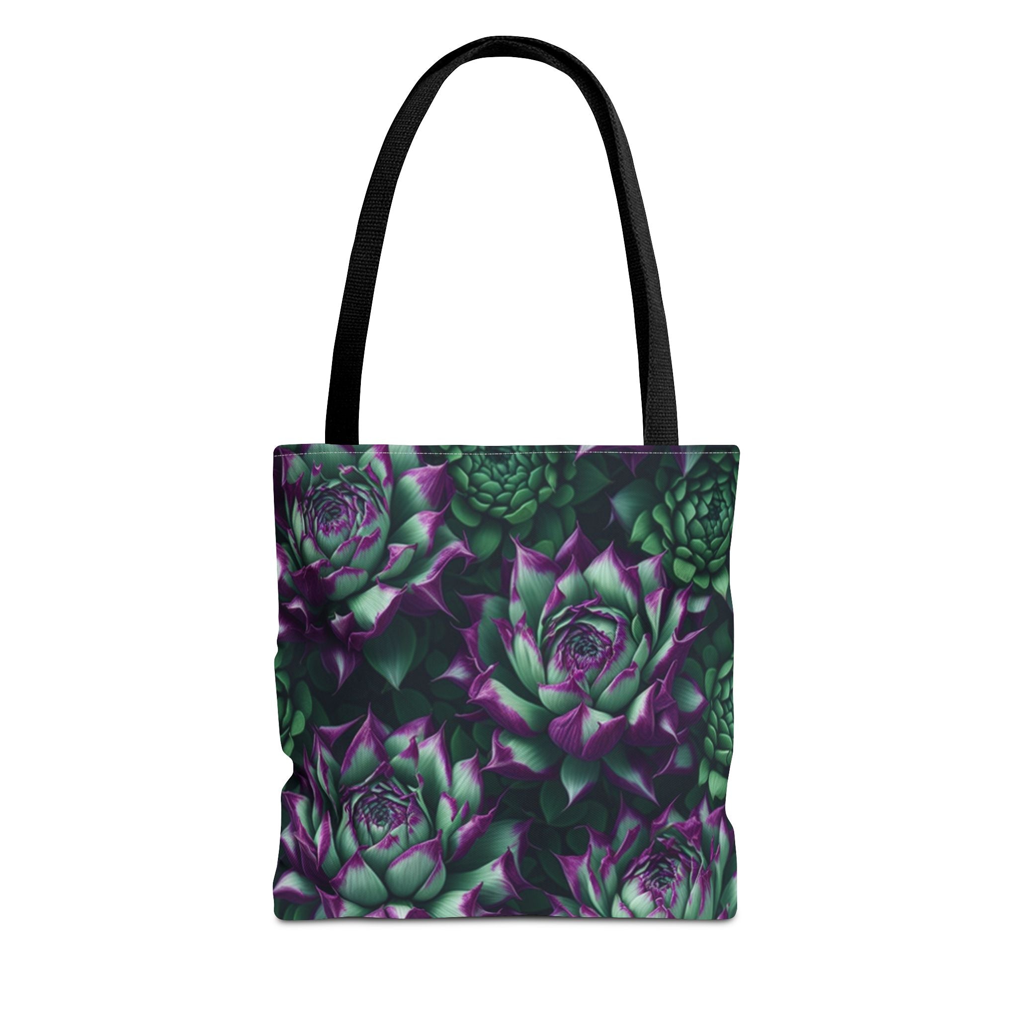 Vivid Sempervivum Floral Designed Tote Bag 3 Available Sizes