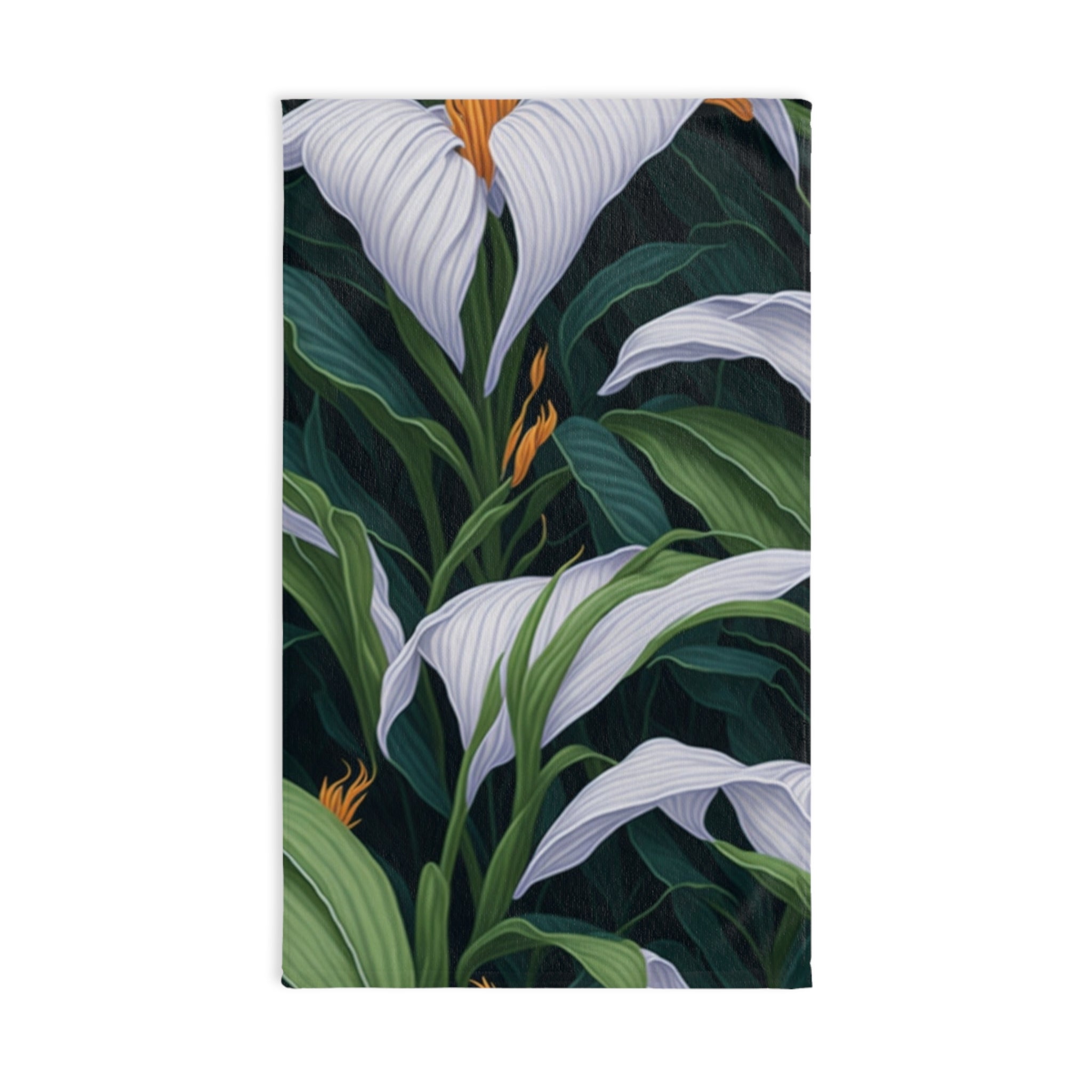 Welcoming Spathiphyllum Perennial Flower Designed Hand Towel