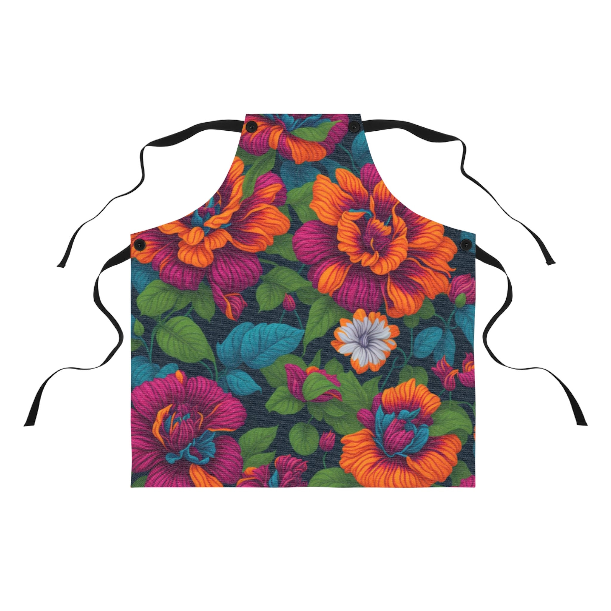 Dramatic Tropical Vesalea Flowers Designed Apron