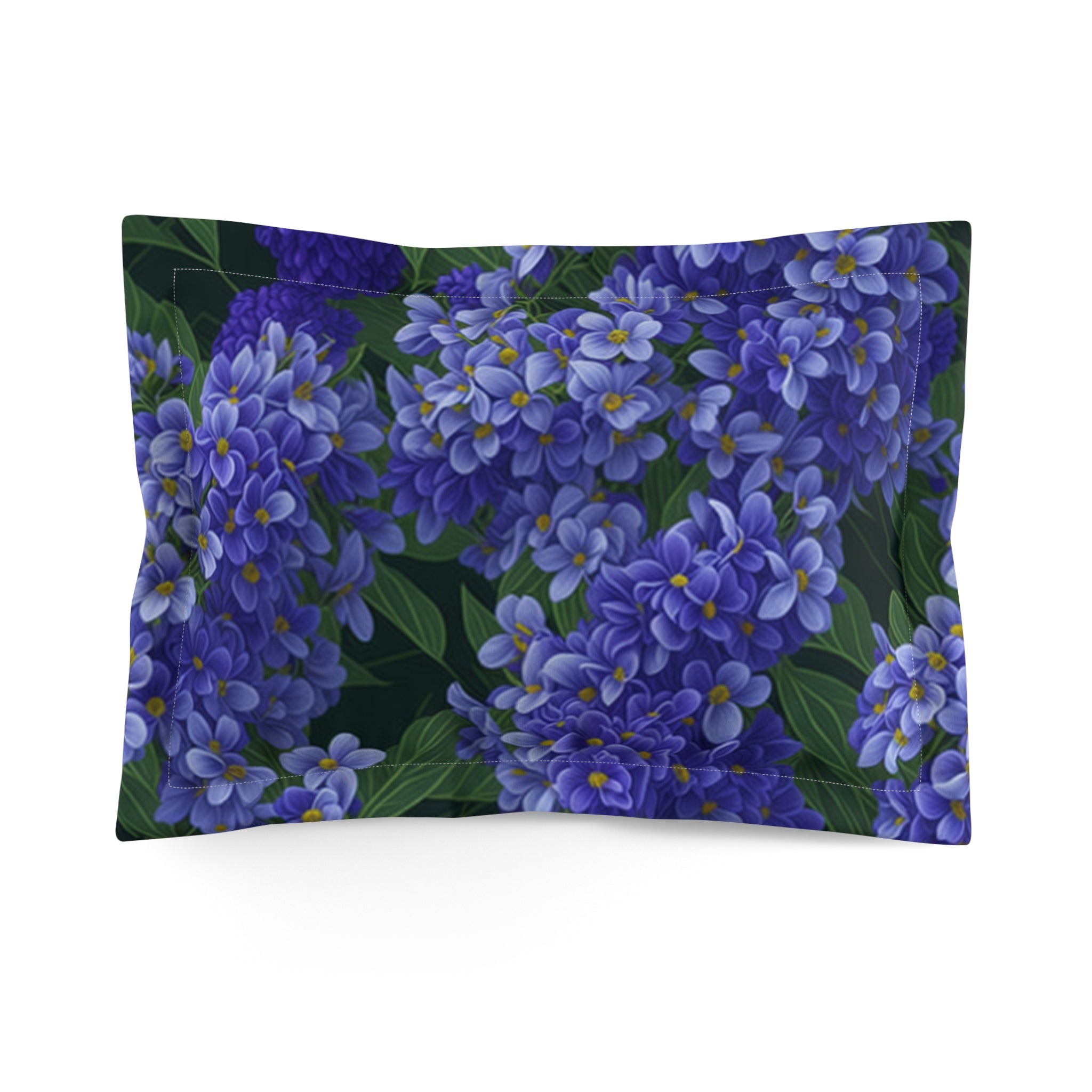 Abundant Syringa Flowers Designed Microfiber Pillow Sham