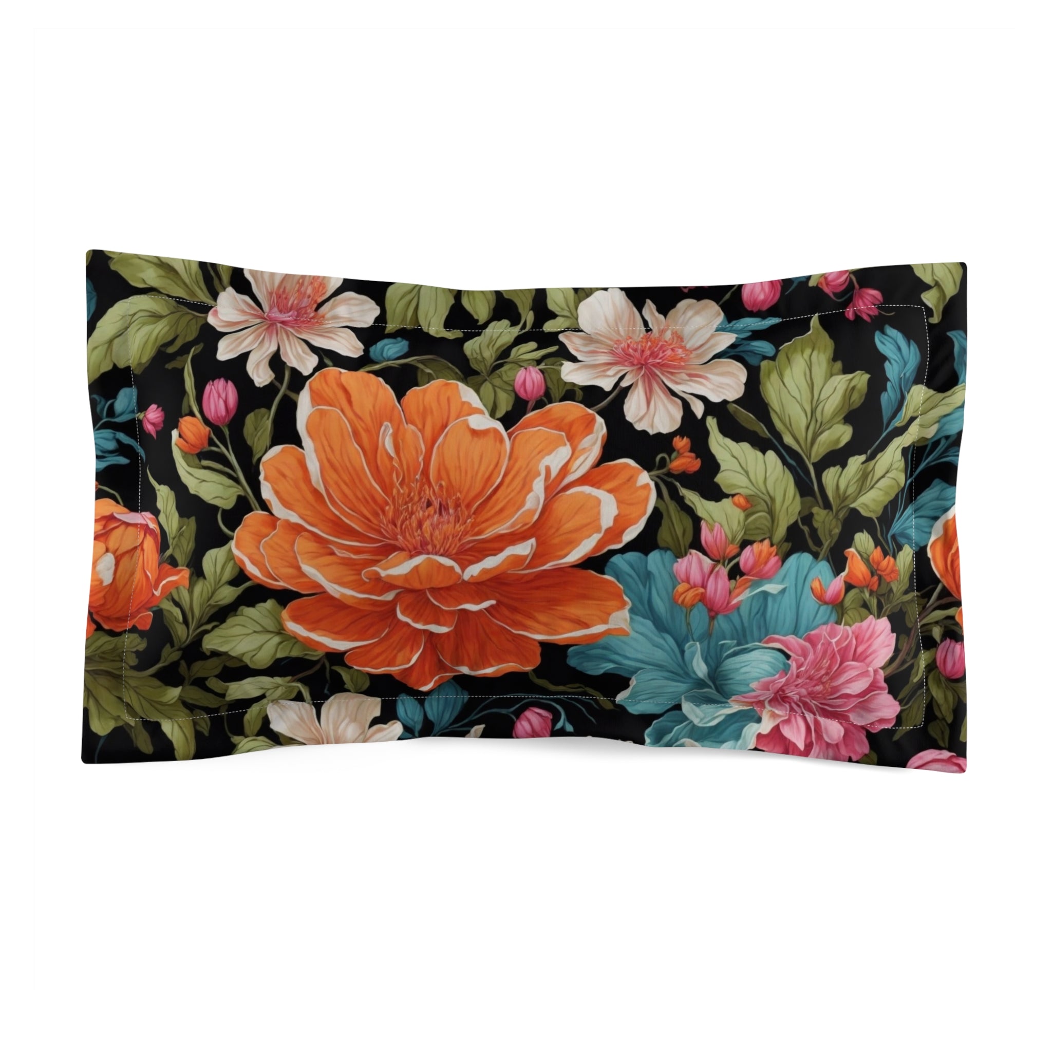 Radiant Chelone Flowers Designed Microfiber Pillow Sham