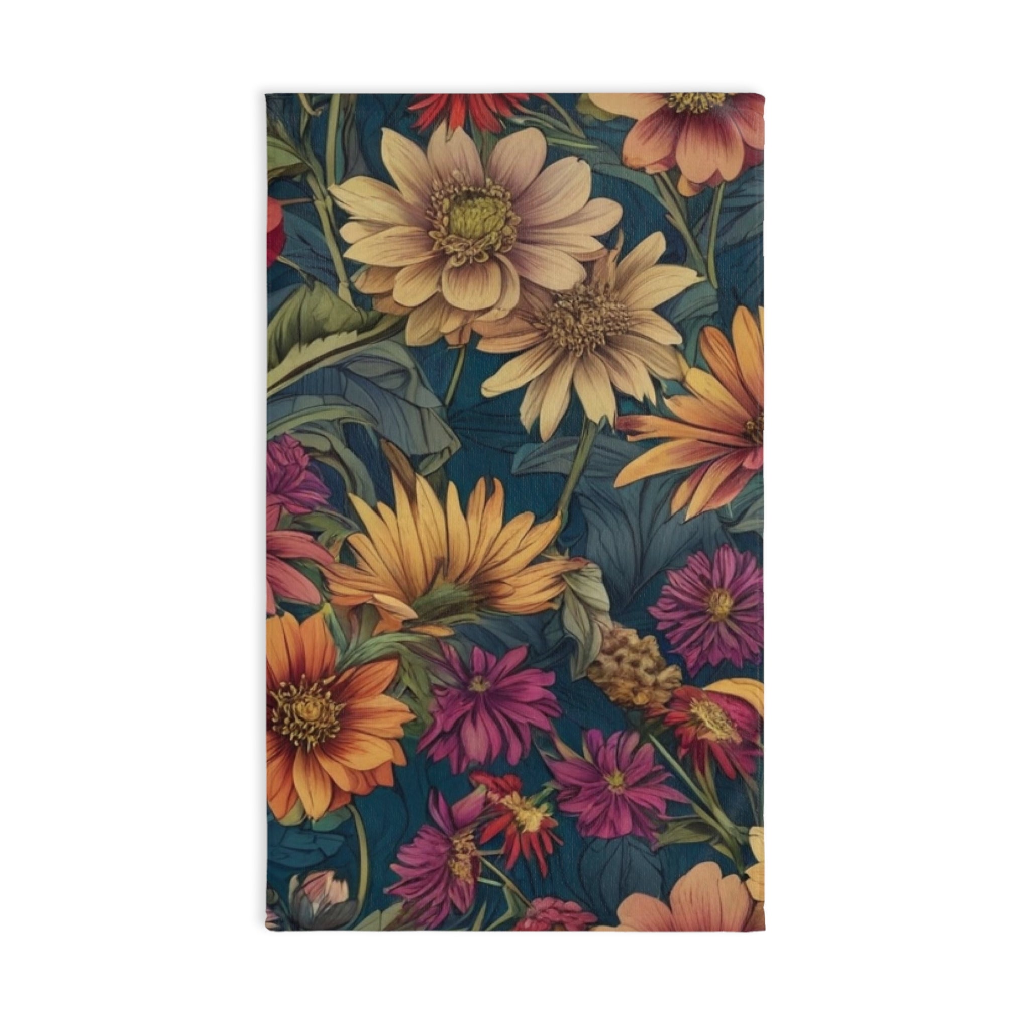 Beautiful Zinnia Blooming Garden Designed Hand Towel