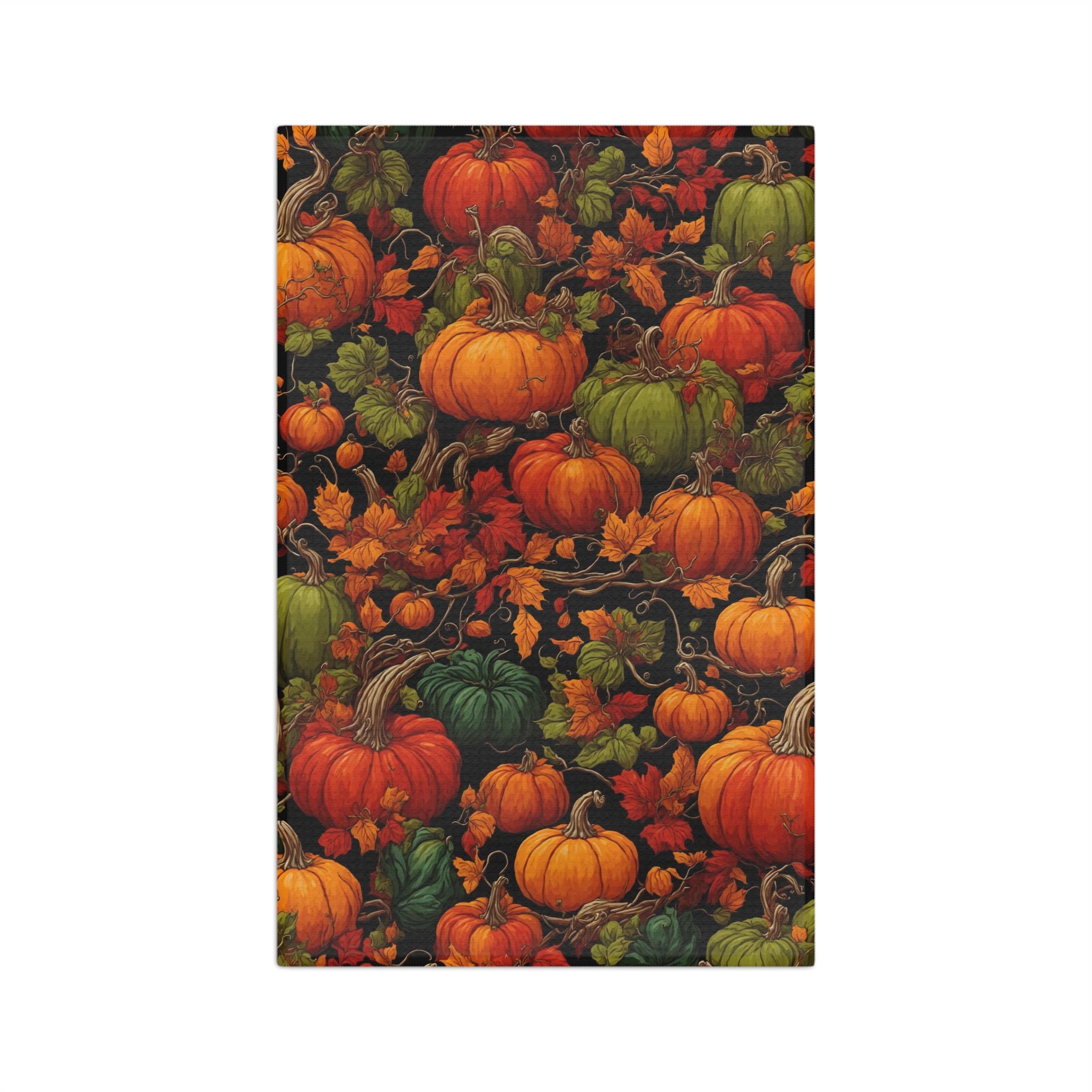 The Pumpkin Patch Soft Tea Towel - Autumn Kitchen Decor - Fall Pumpkins Design - House warming Gift - Halloween Hand Towel