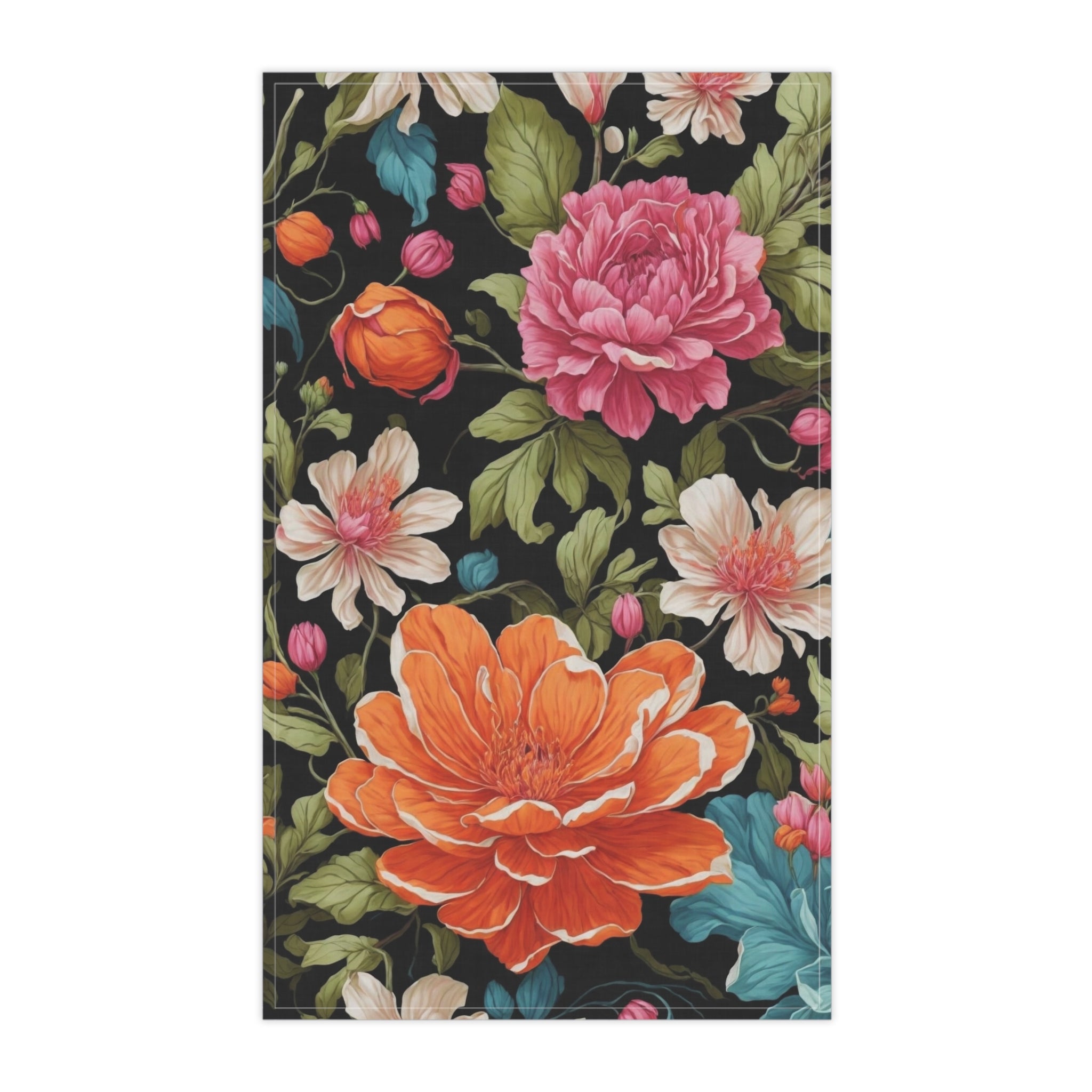 Radiant Chelone Flowers Designed Tea Towels (cotton, poly)