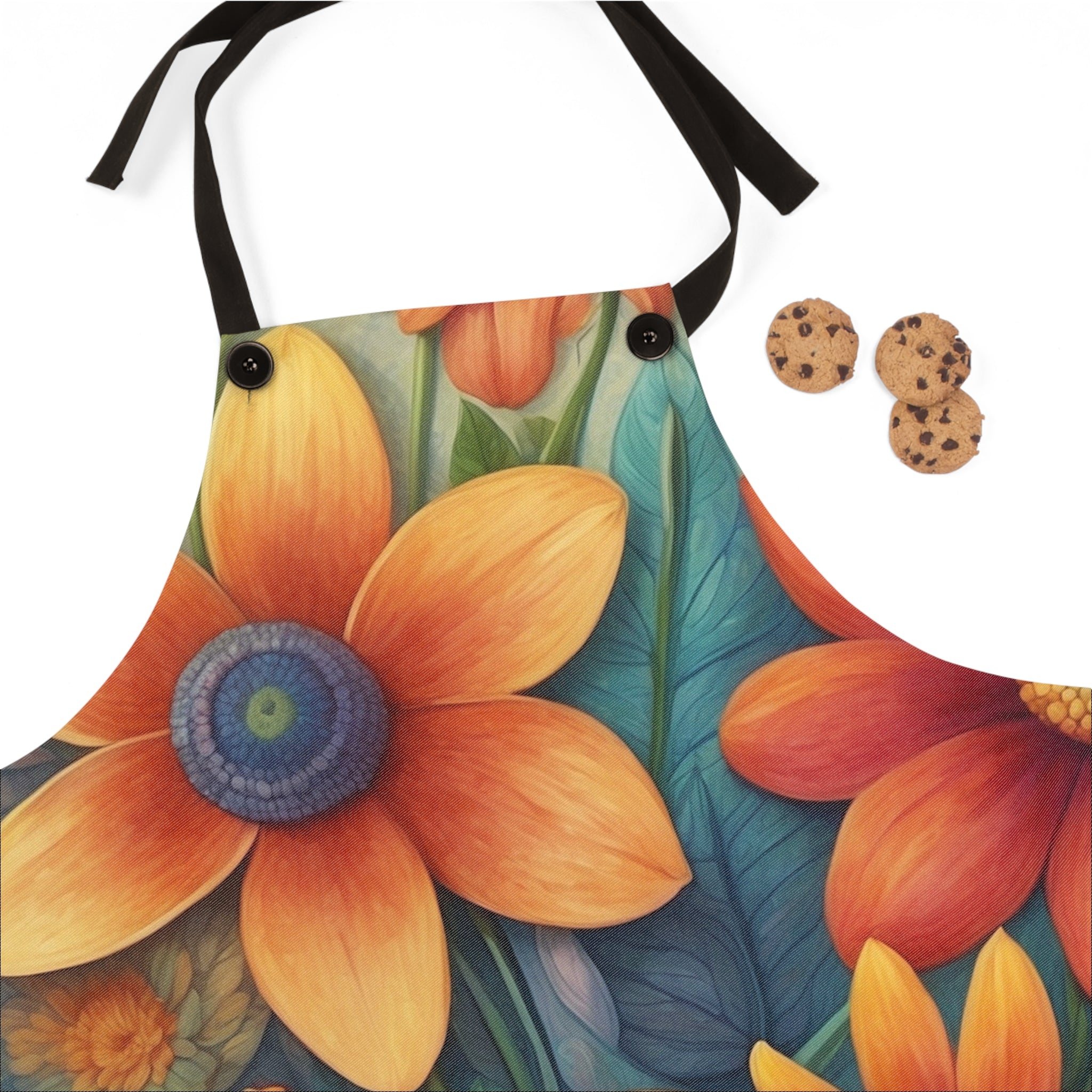 Summertime Full of Colorful Flowers Apron