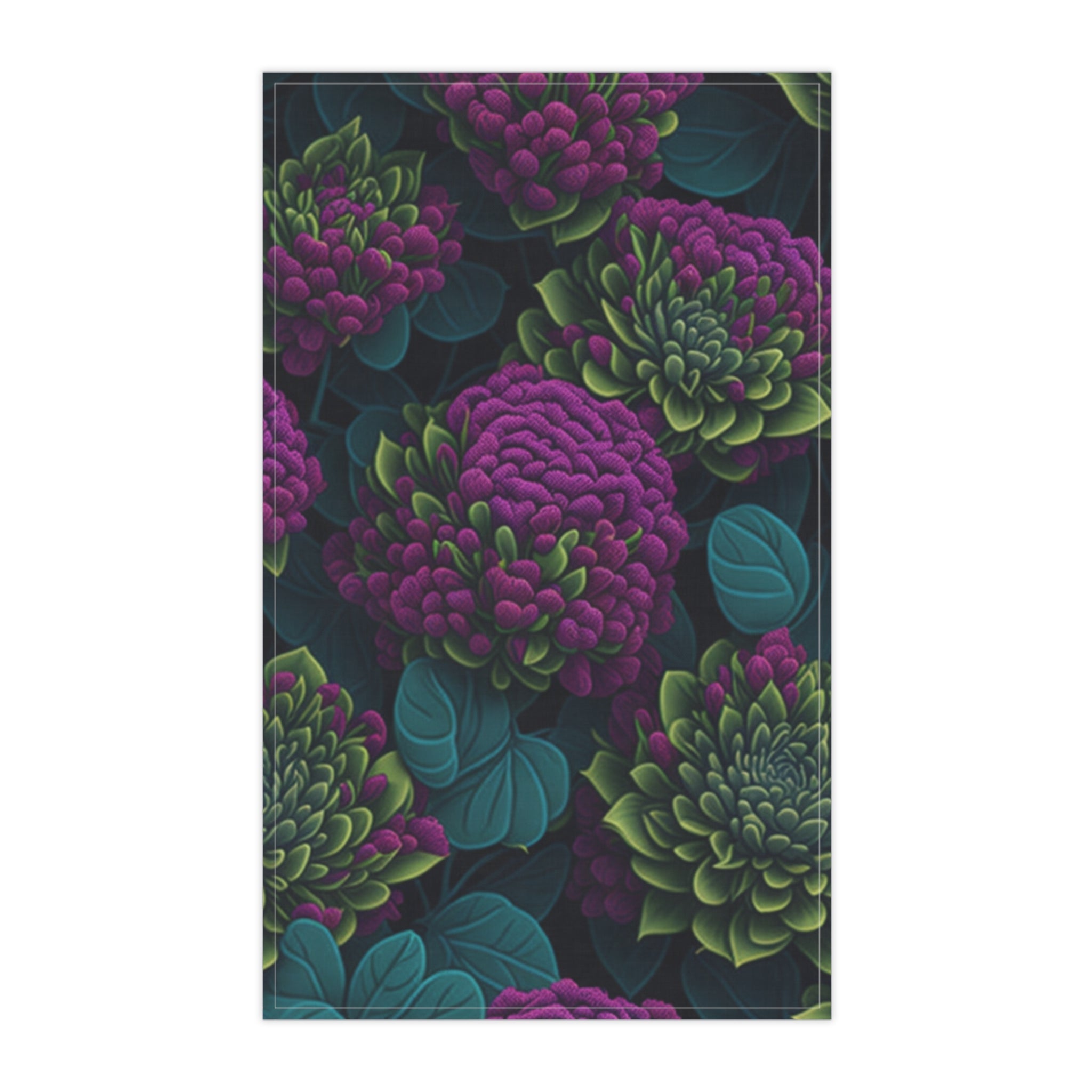 Alluring Sedum Flowers Designed Tea Towels (cotton, poly)