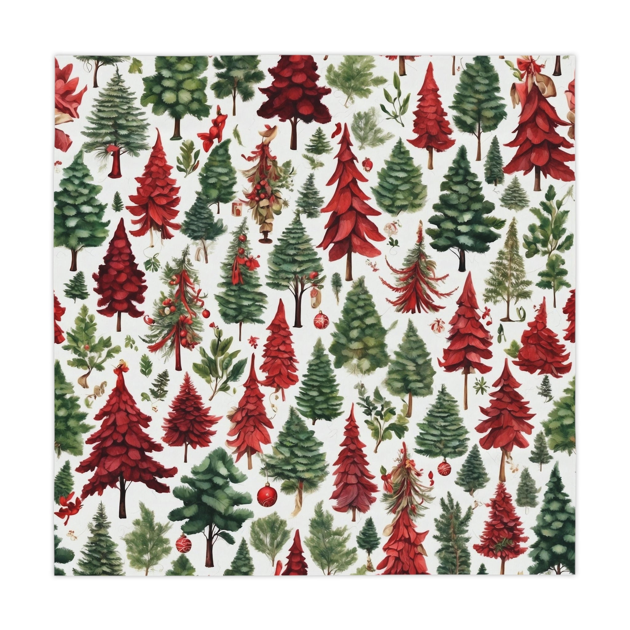 Festive & Bright Christmas Tree Design Tablecloth - 100% Polyester Effortless Home Elegance Holiday Table Cloth