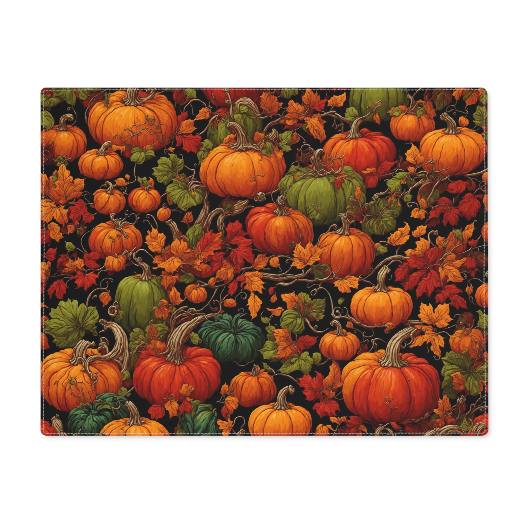 The Pumpkin Patch Placemat, 1pc Autumn Decor - Table Top Formal or Everyday use - Dining Table Kitchen Table Placemat