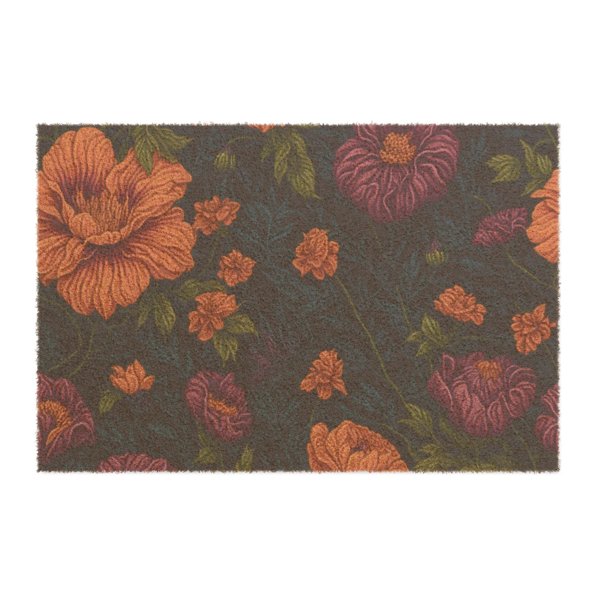 Botanical Tetraneuris Flowers Designed Doormat