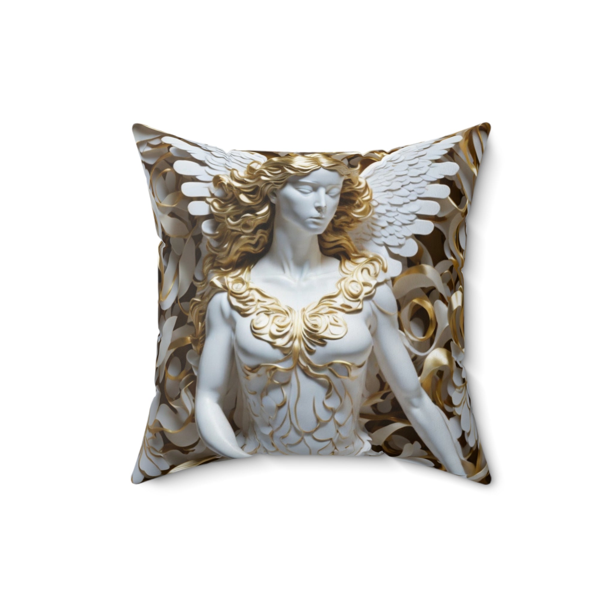 Serene Heavenly Angel Designed Throw Pillow - Graceful Elegance in Multiple Sizes - Insert Included