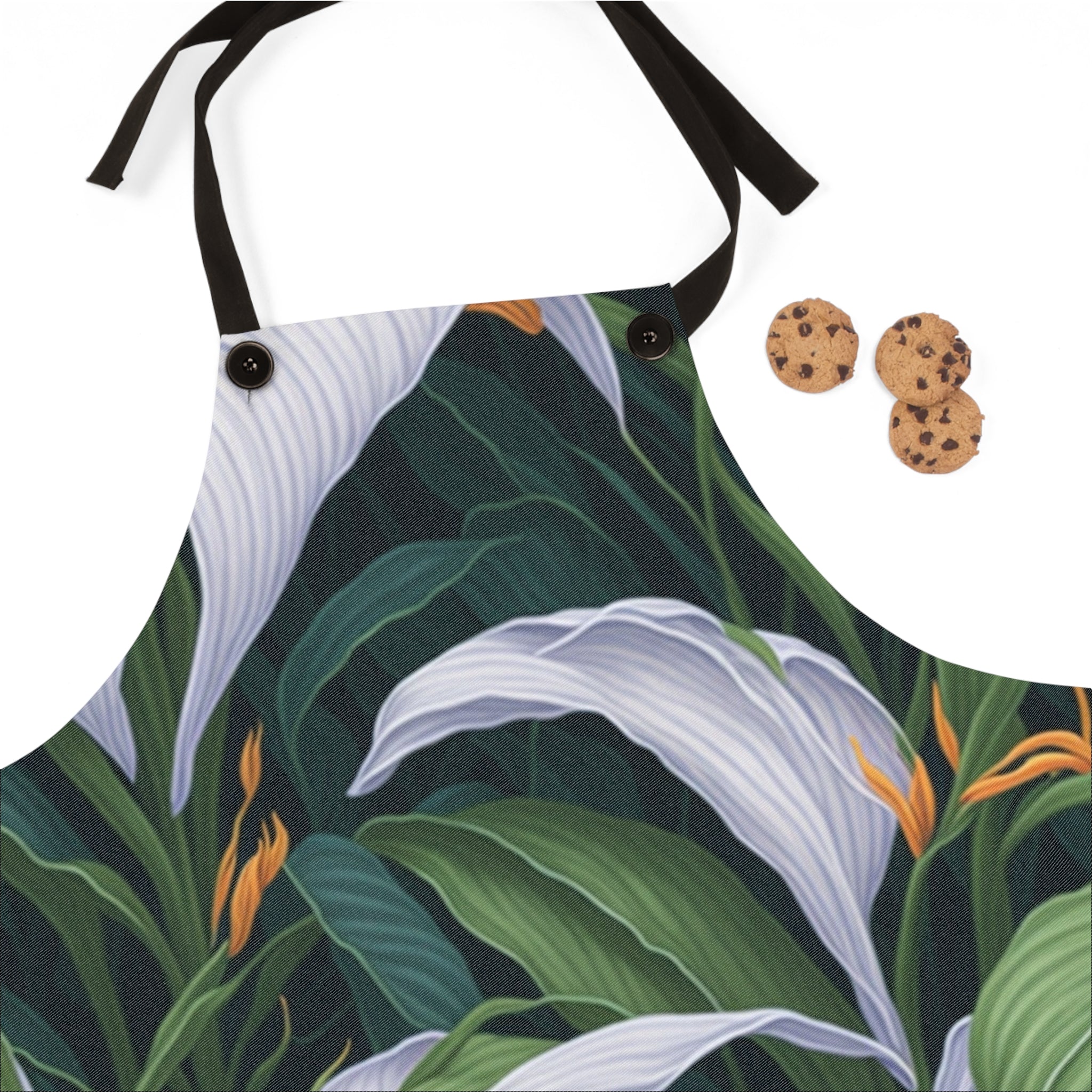 Welcoming Spathiphyllum Perennial Flower Designed Apron