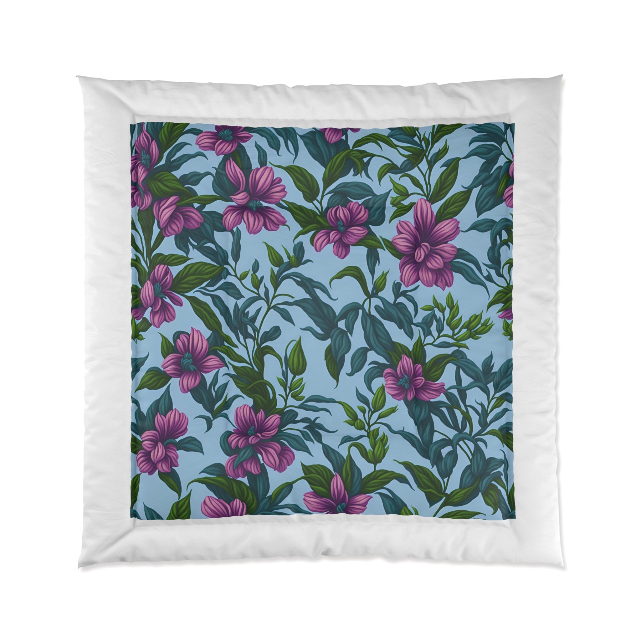 Charming Summer Stevia Flowers Designed Comforter Available in Multi Sizes