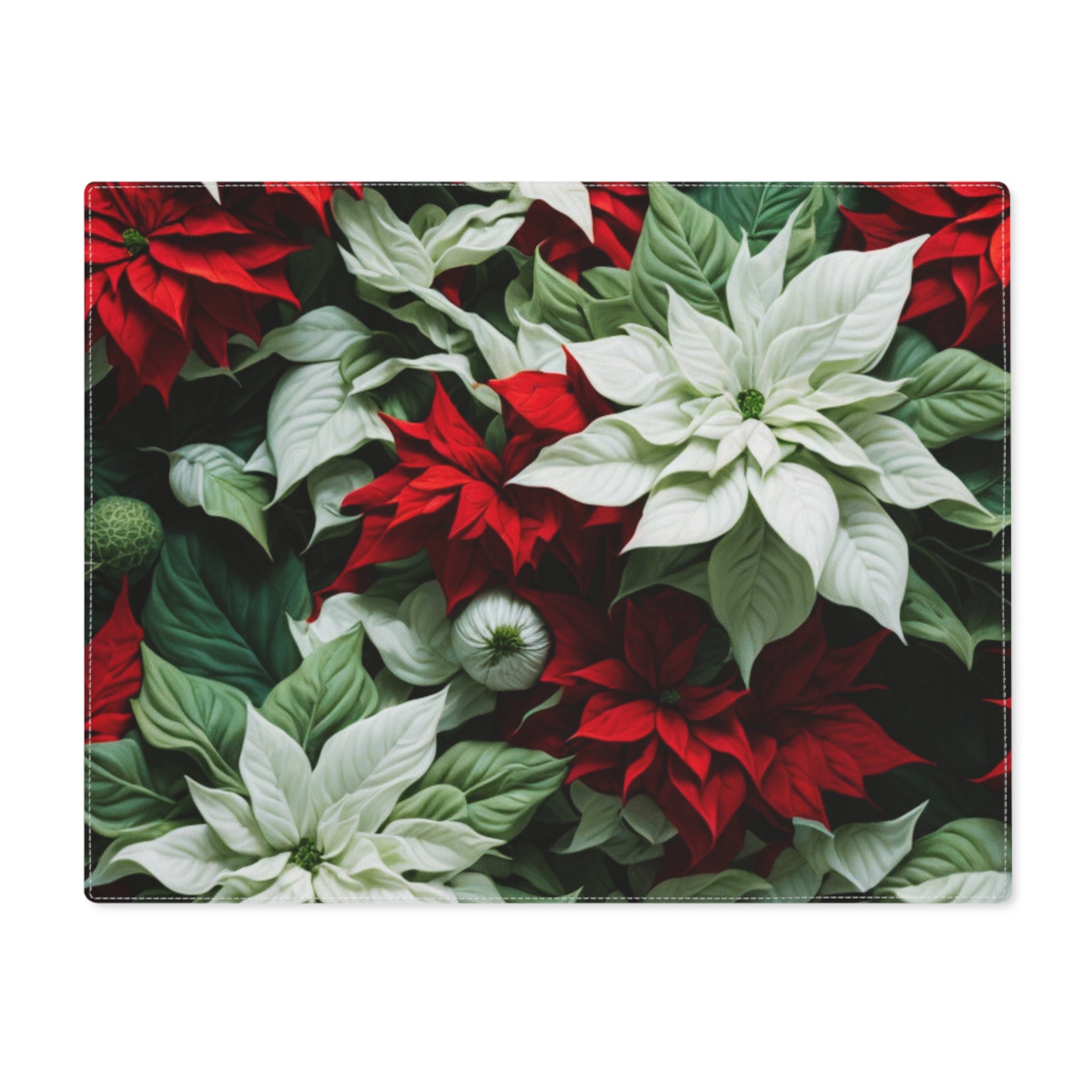 Blooming Bali Poinsettia Flowers Design Placemat - A Touch of Exotic Elegance to Your Dining Experience