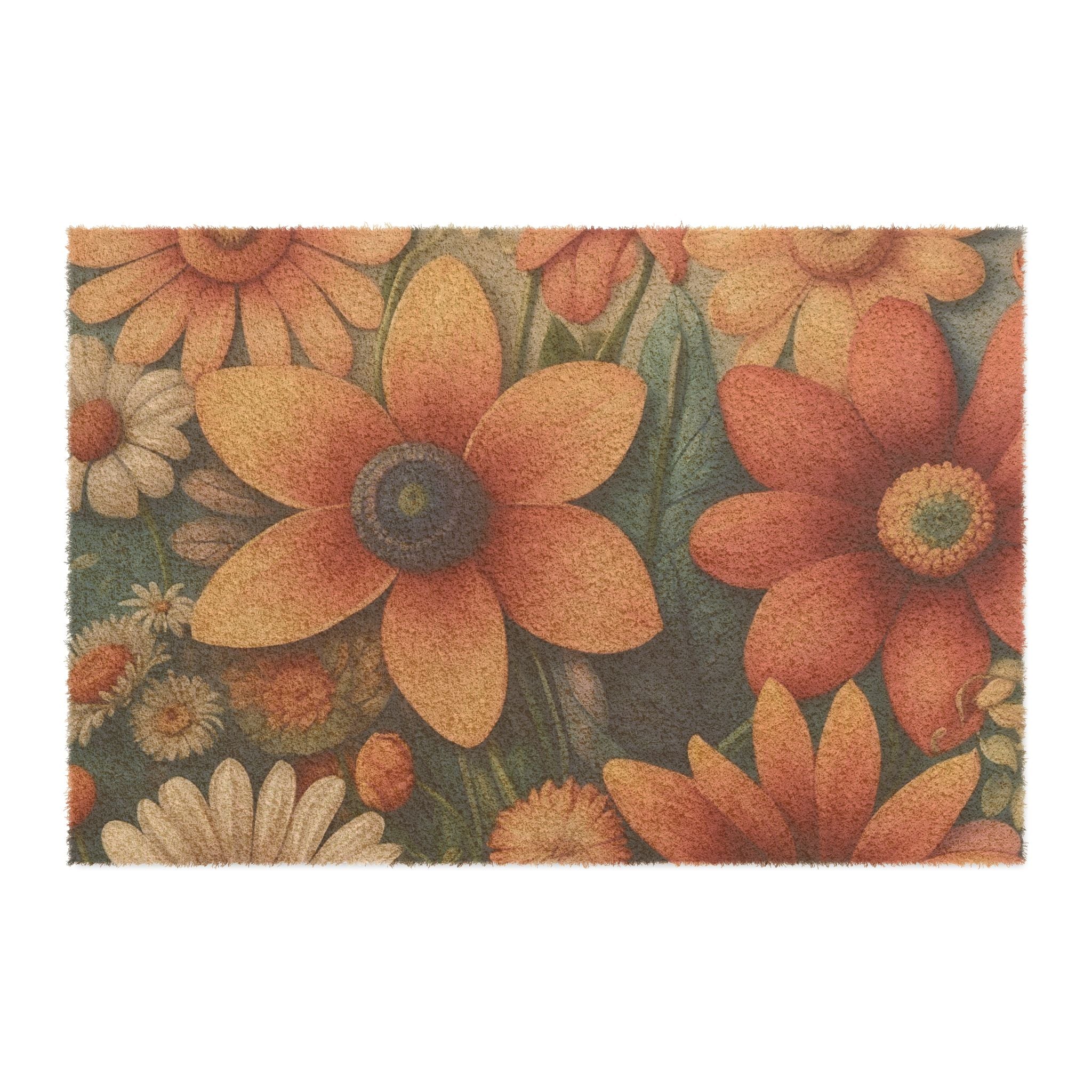 Summertime Full of Colorful Flowers Doormat