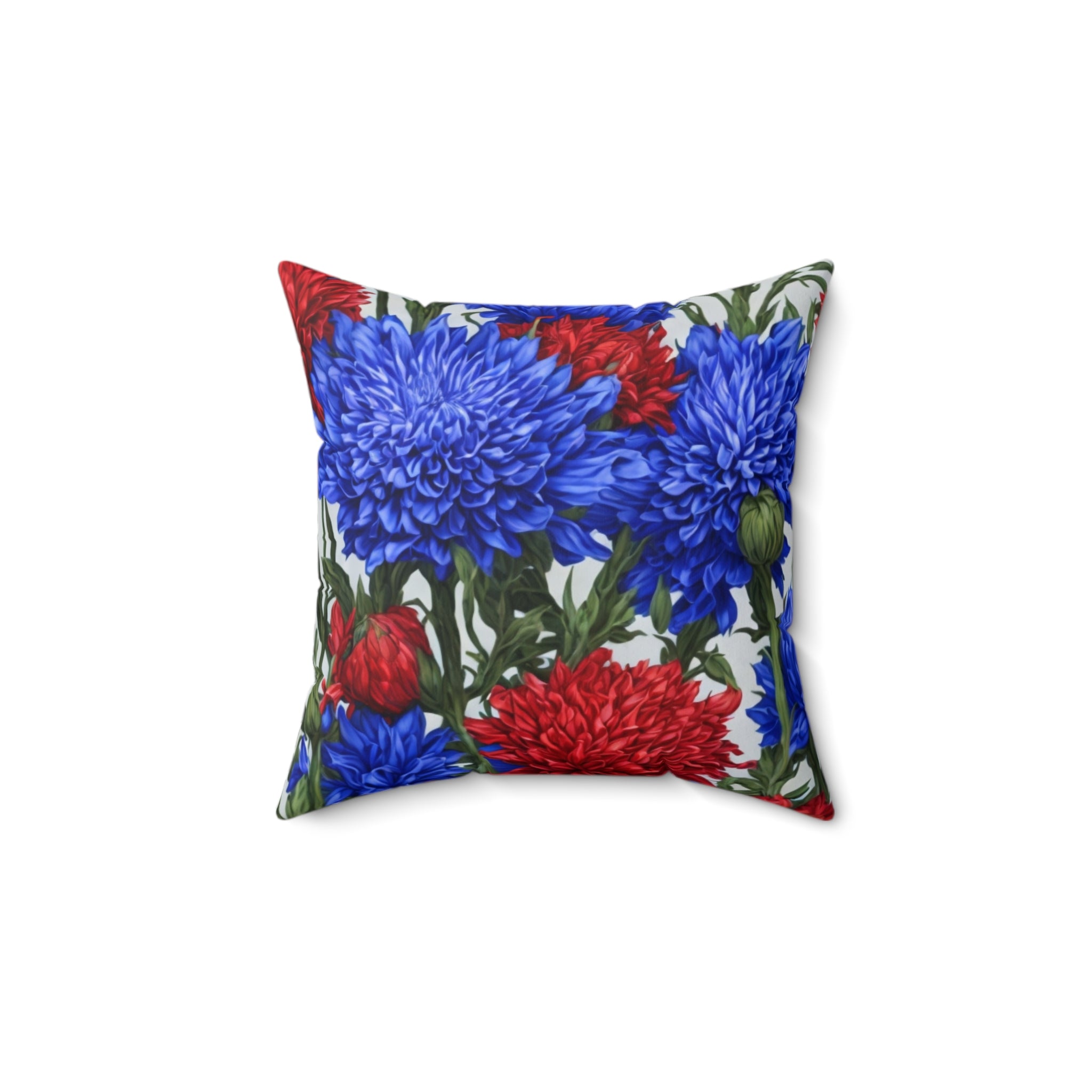 Intoxicating Button Cornflower Designed Spun Polyester Square Home Decor Interior Throw Pillow with Insert