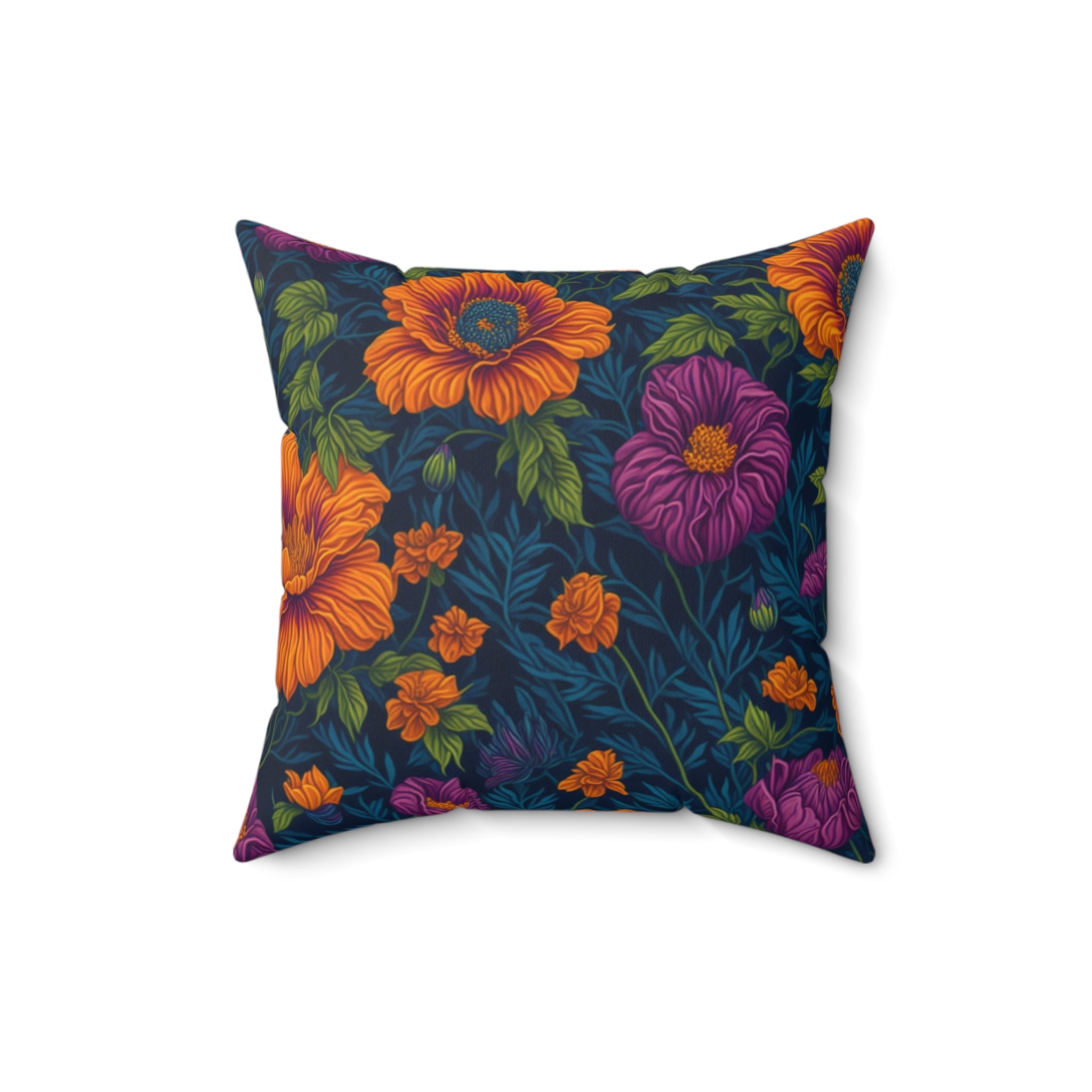 Botanical Tetraneuris Flowers Designed Throw Pillow Insert Included