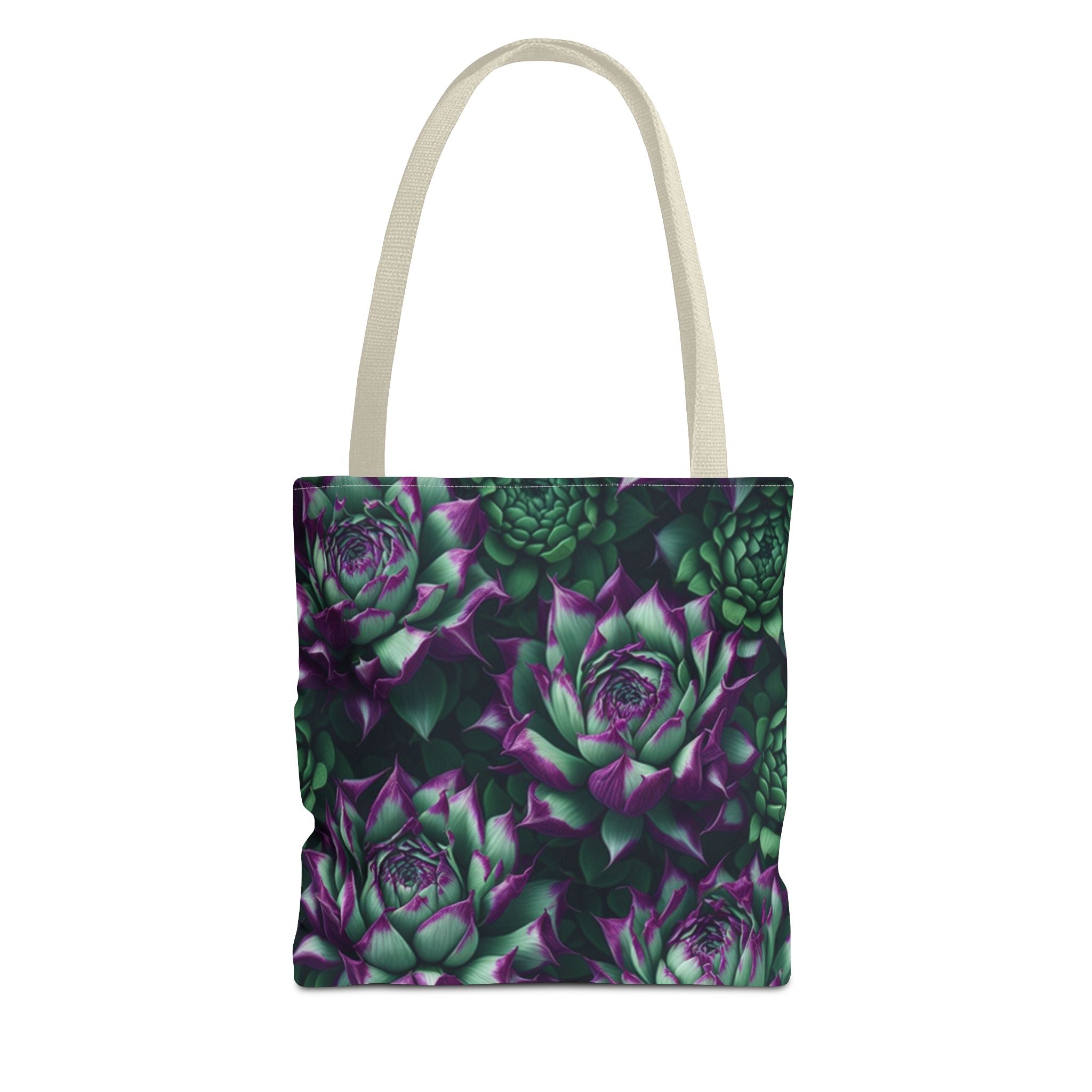 Vivid Sempervivum Floral Designed Tote Bag 3 Available Sizes