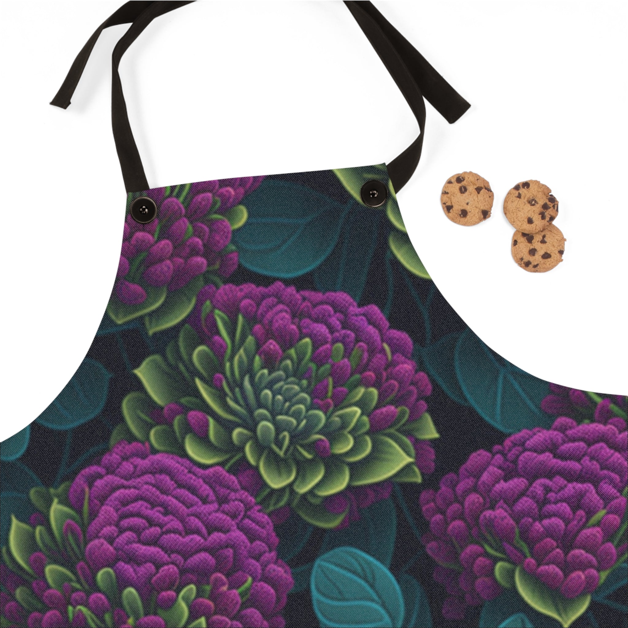 Alluring Sedum Flowers Designed Apron