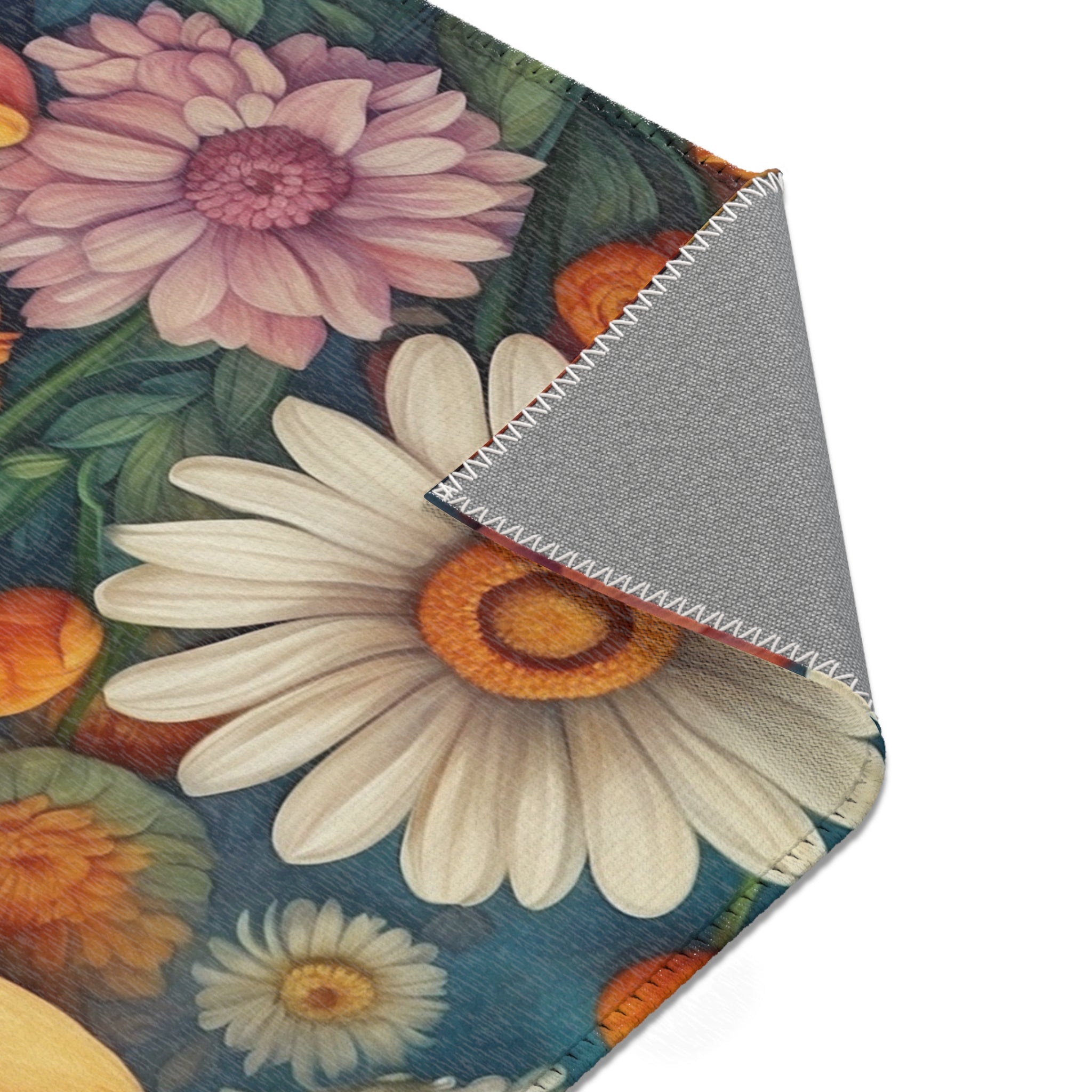 Summertime Full of Colorful Flowers Area Rugs Multiple Sizes