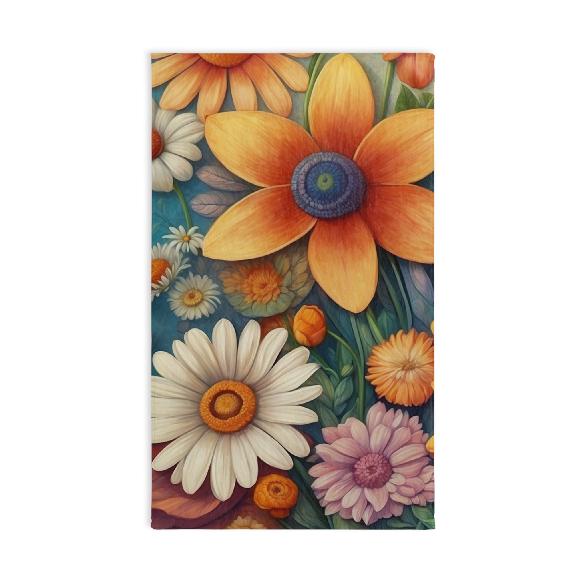 Summertime Full of Colorful Flowers Hand Towel