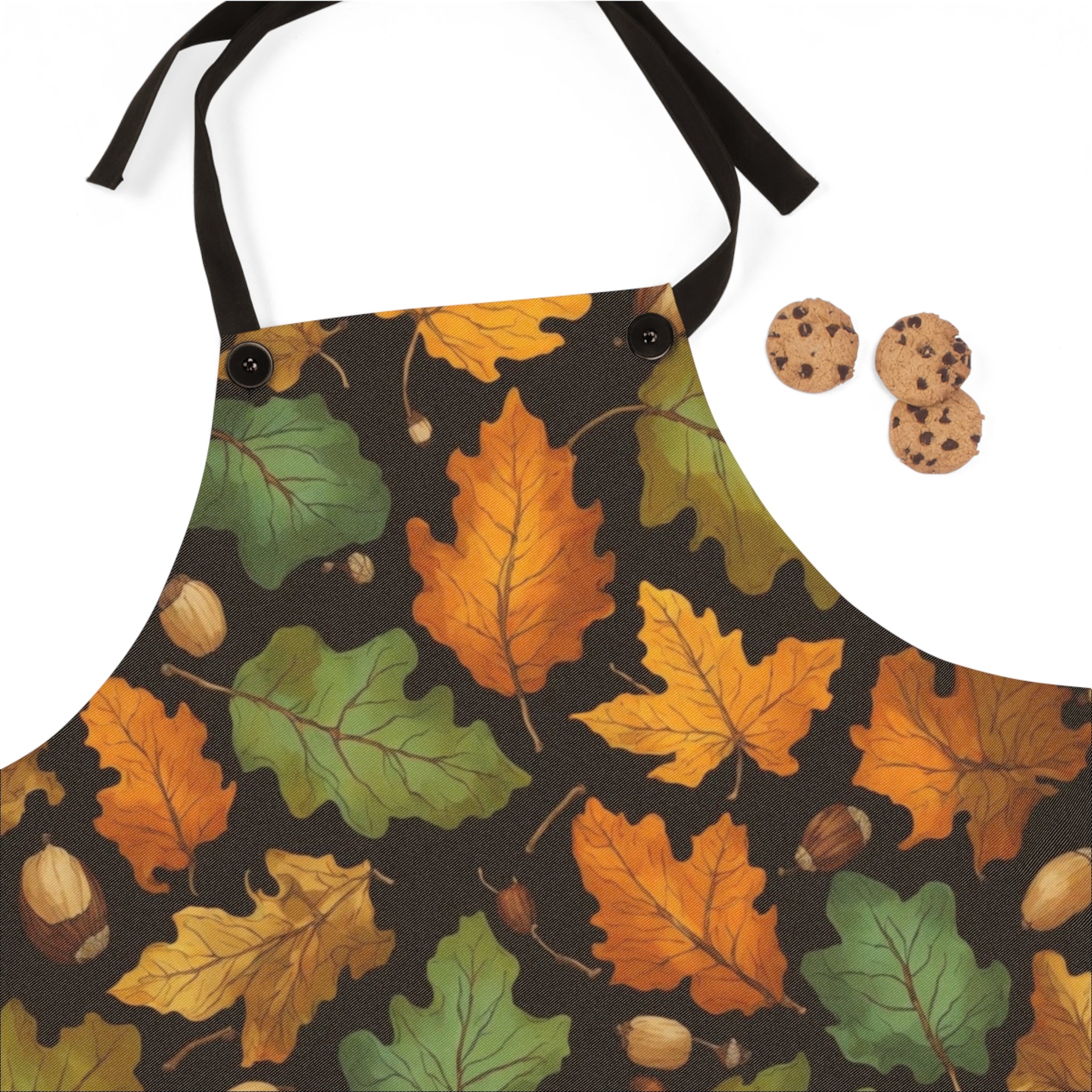 Bright Autumn Foliage with Acorns Fall Design Apron