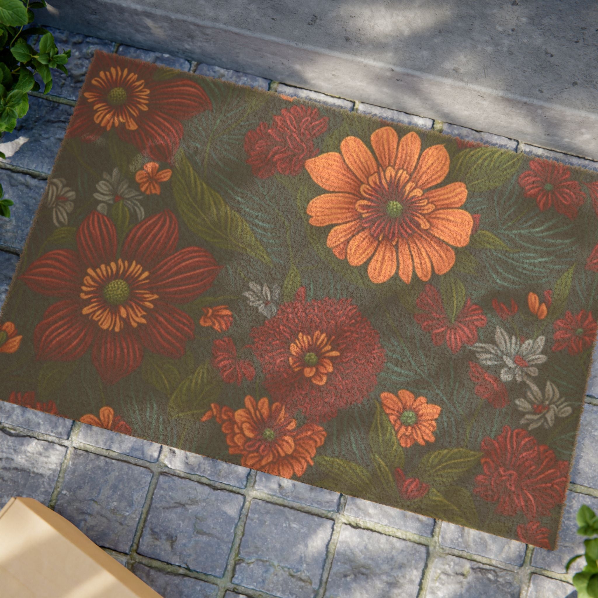 Exotic Tolmiea Flowers Designed Doormat