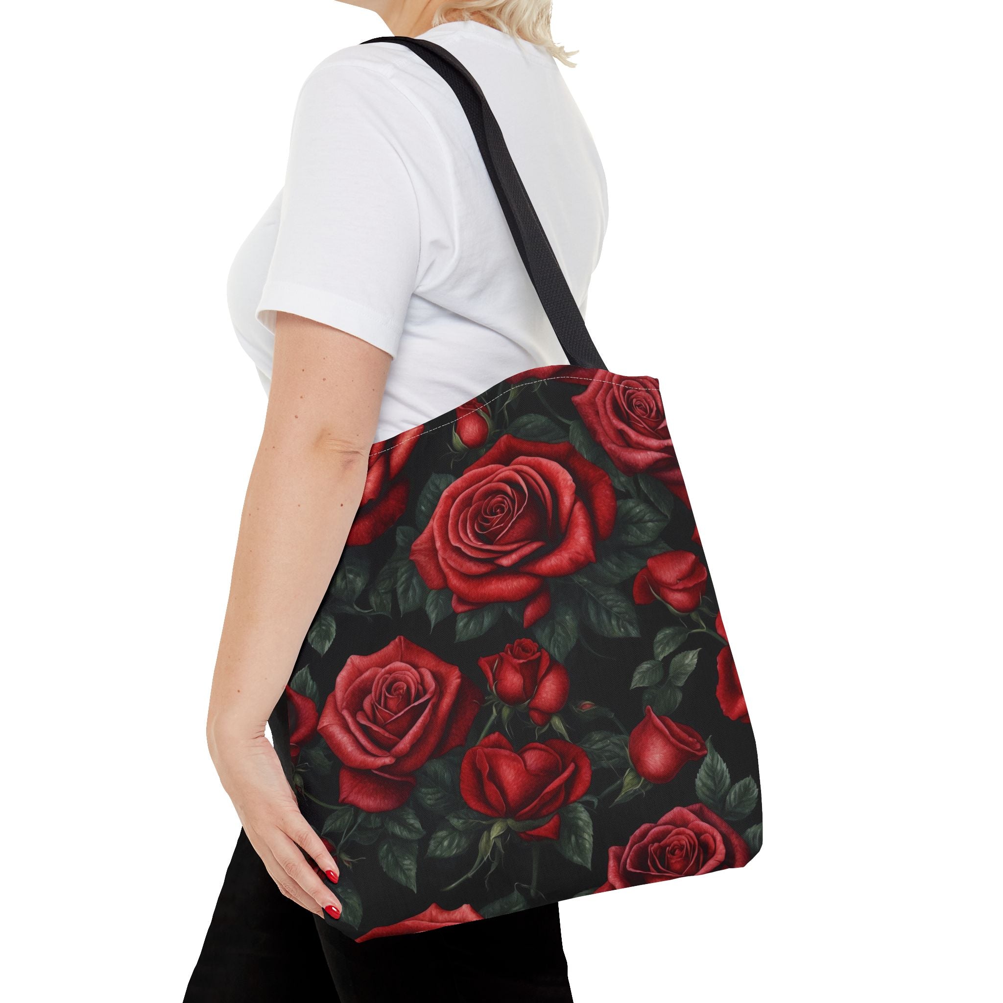 Red Roses Awakening Designed Tote Bag Available in 3 Sizes