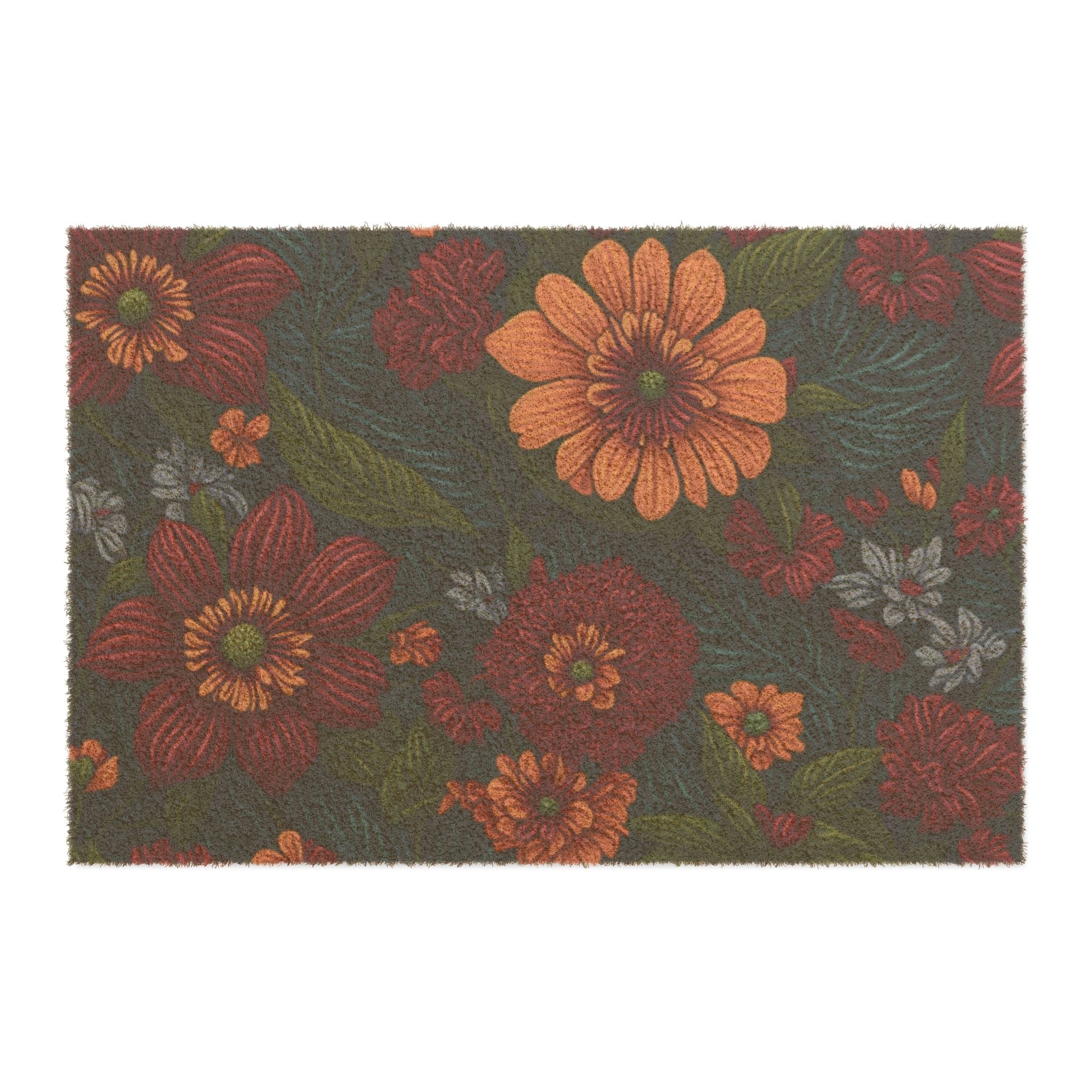 Exotic Tolmiea Flowers Designed Doormat