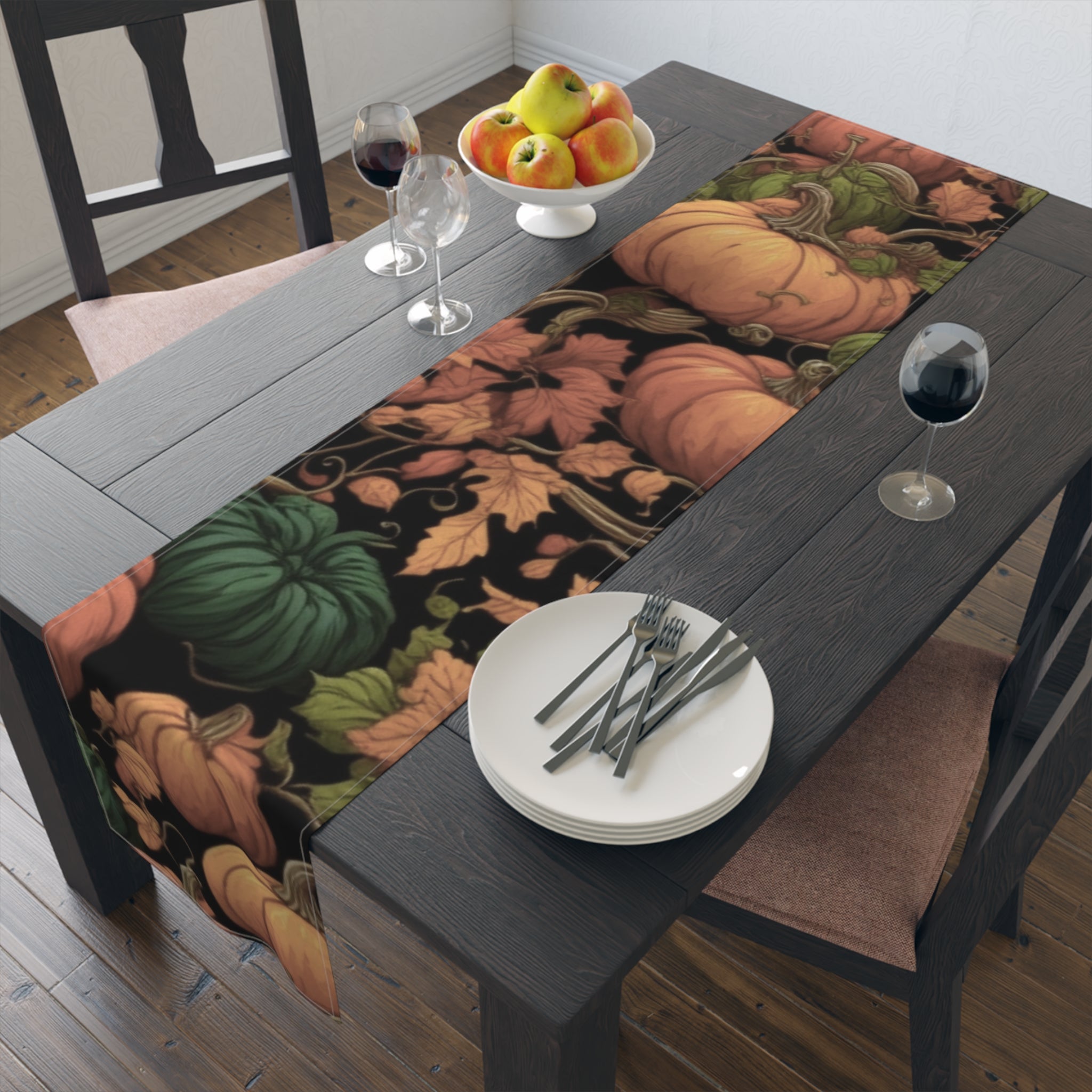 The Pumpkin Patch Table Runner (Cotton, Poly) Available in 2 Sizes