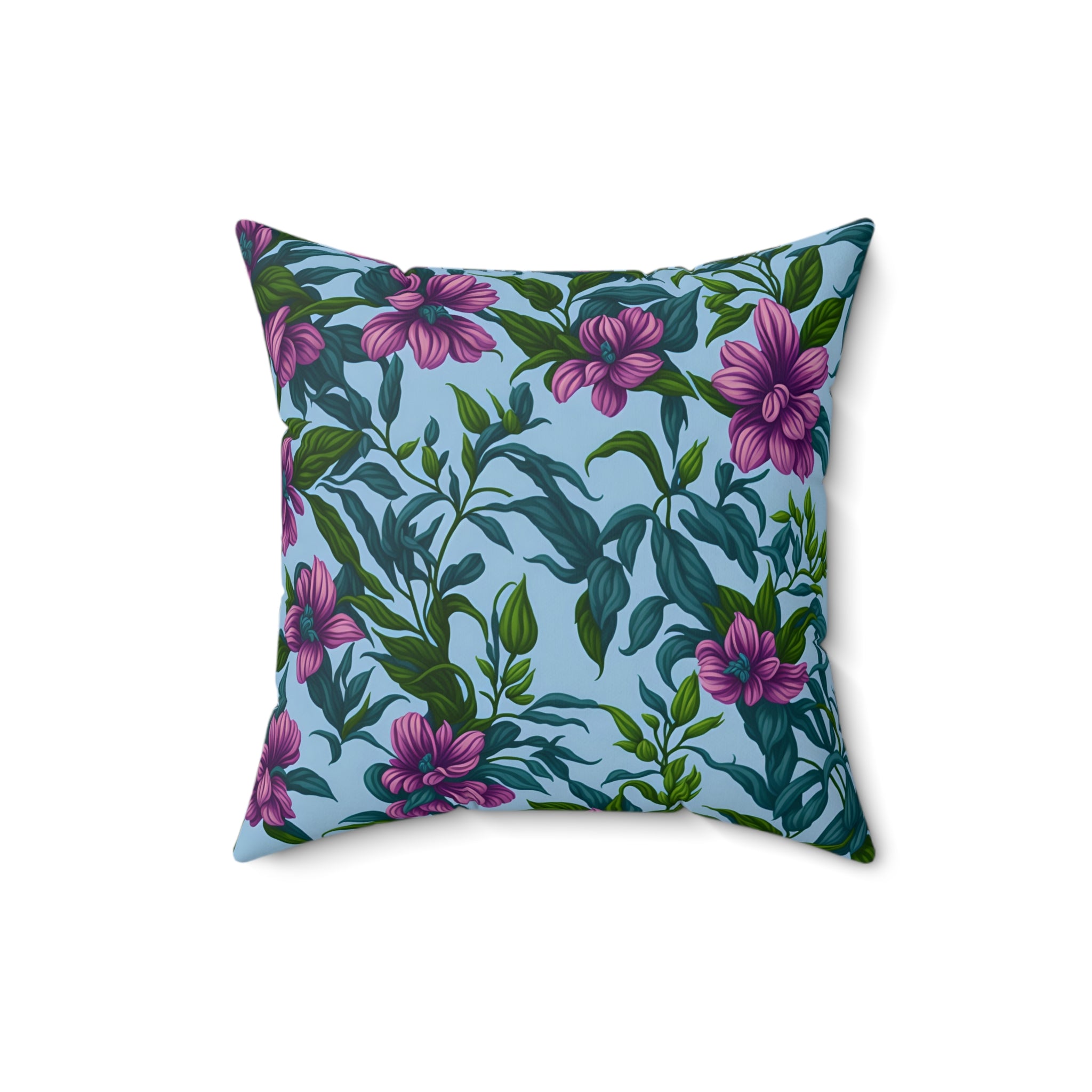 Charming Summer Stevia Flowers Designed Indoor Throw Pillows - Floral Elegance in Multiple Sizes - Insert Included