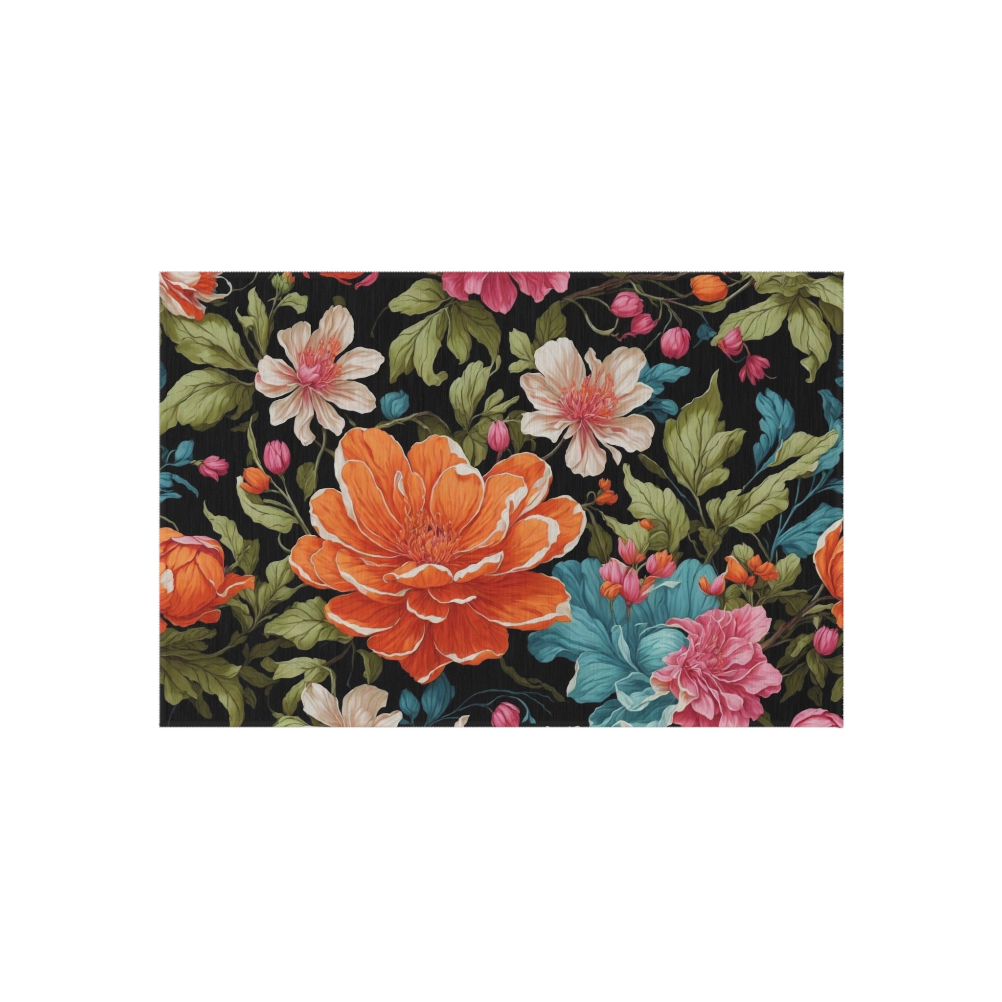 Radiant Chelone Flowers Designed Indoor Outdoor Rug Multiple Sizes