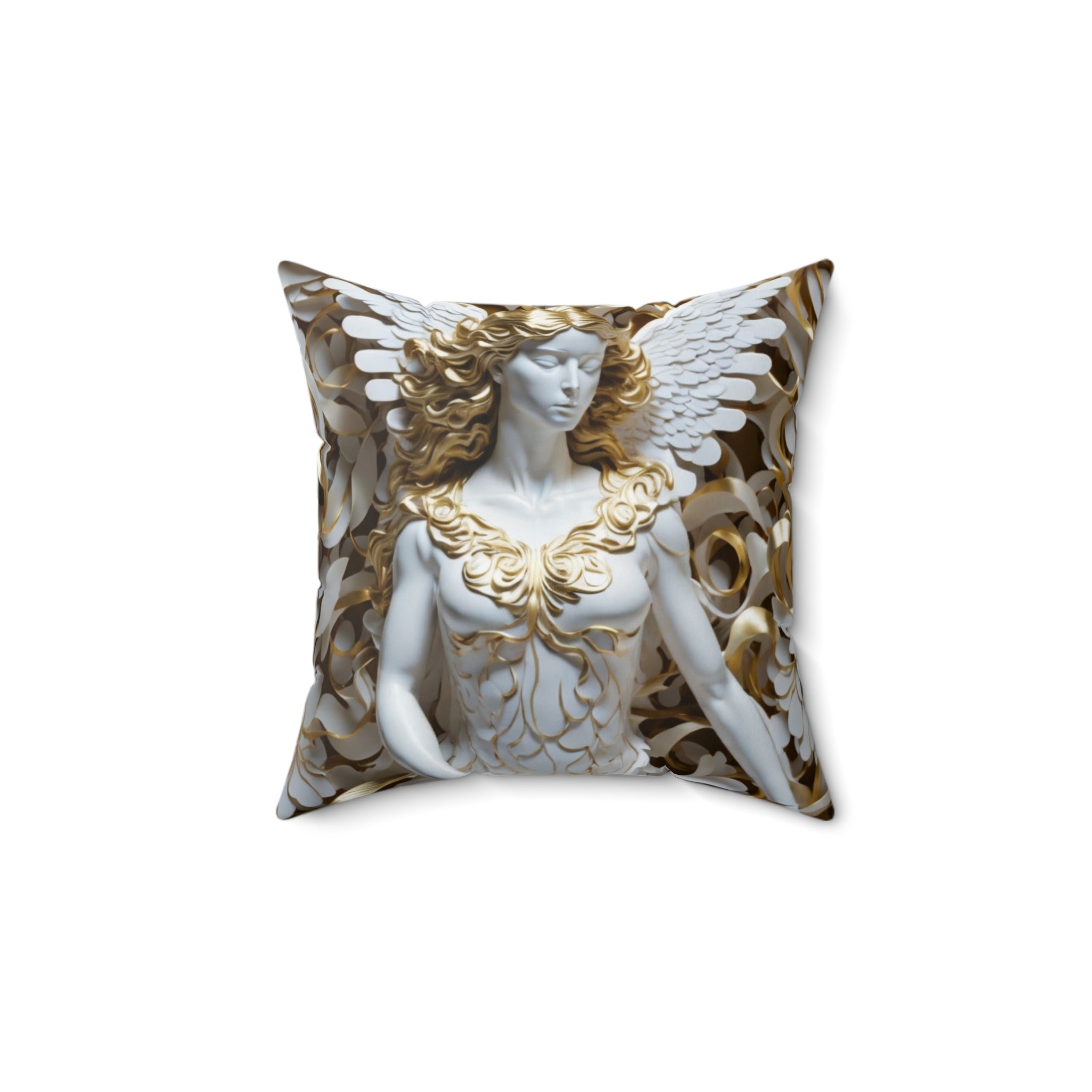 Serene Heavenly Angel Designed Throw Pillow - Graceful Elegance in Multiple Sizes - Insert Included