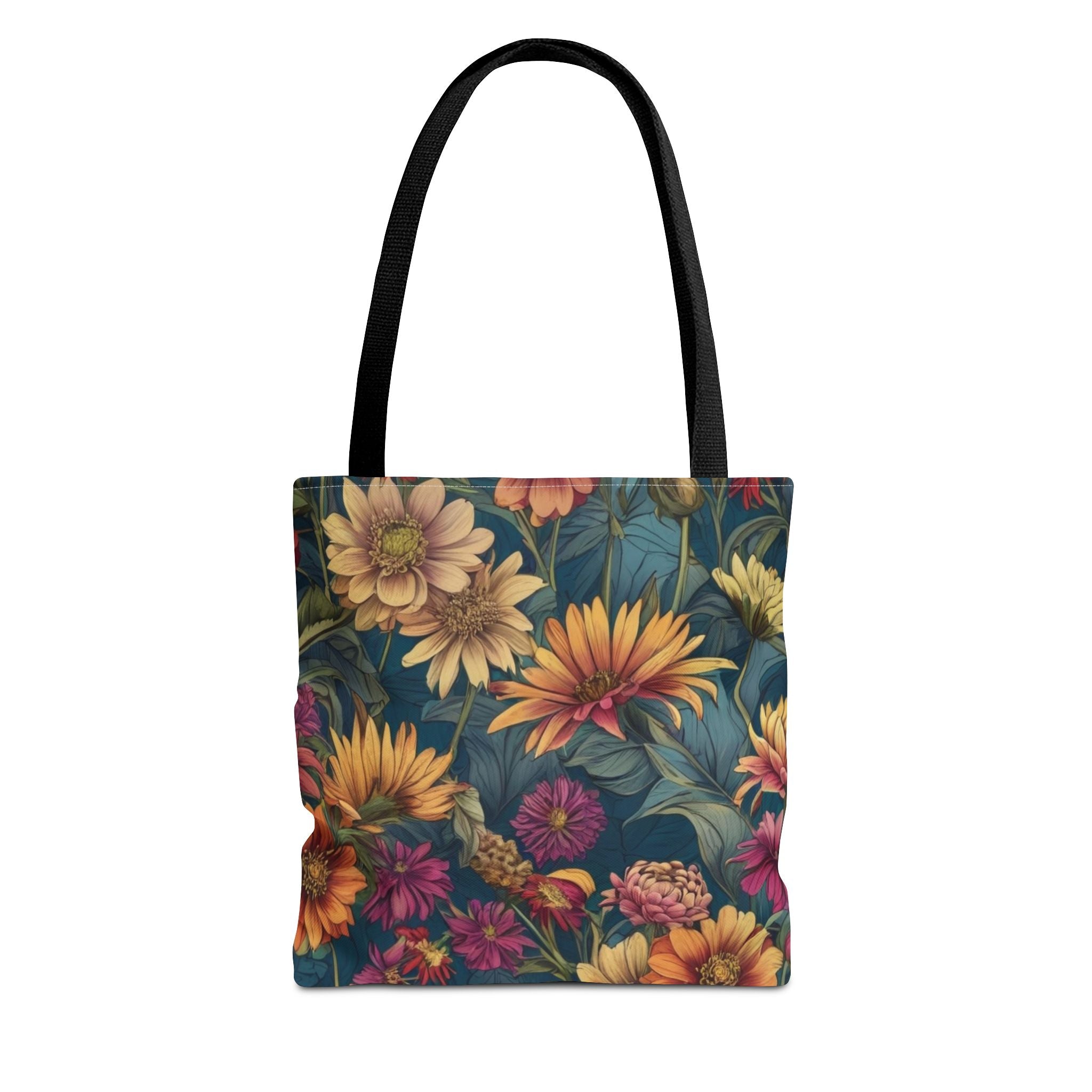 Beautiful Zinnia Blooming Garden Designed Tote Bag Available in 3 sizes