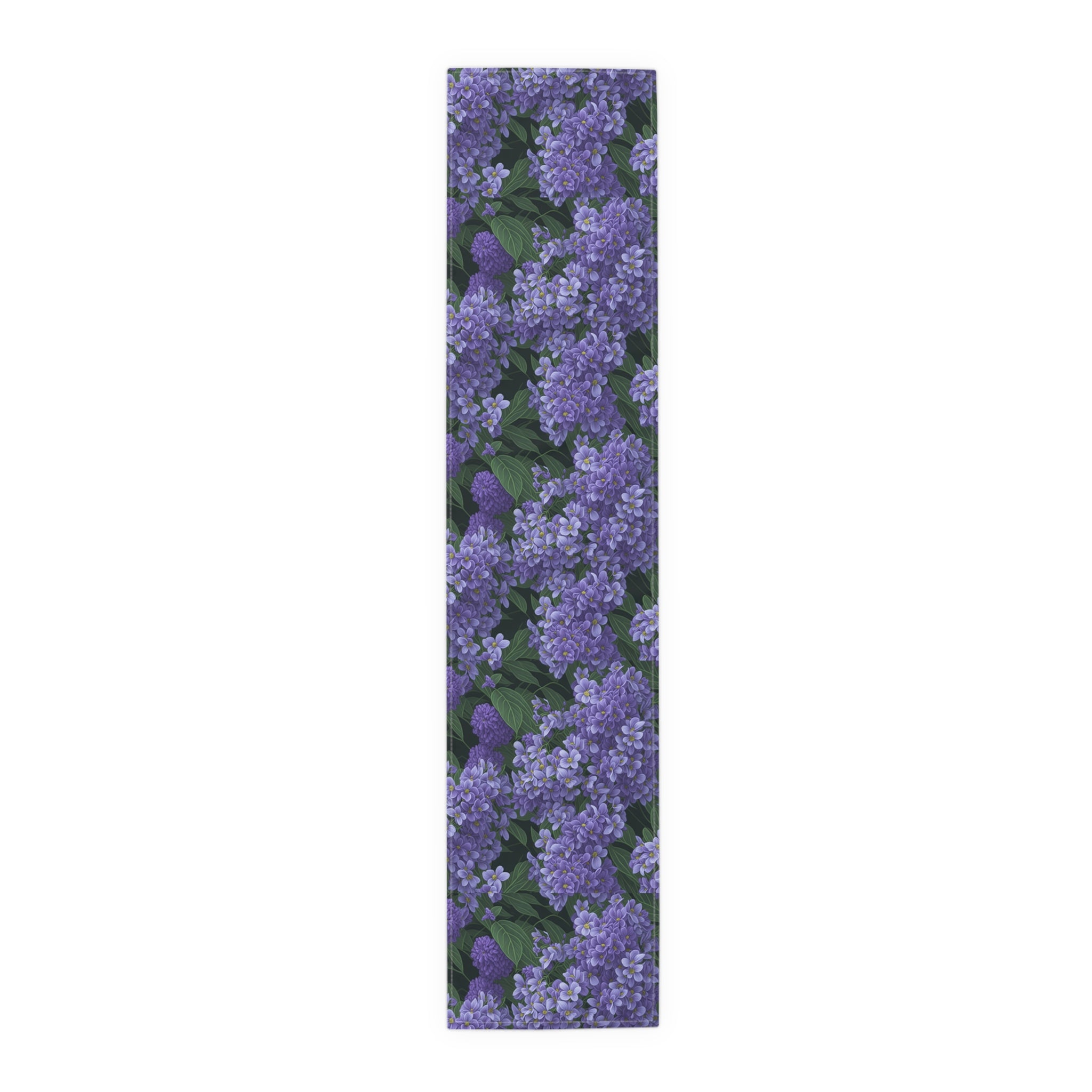 Abundant Syringa Flowers Designed Table Runner (Cotton, Poly) Available in 2 Sizes