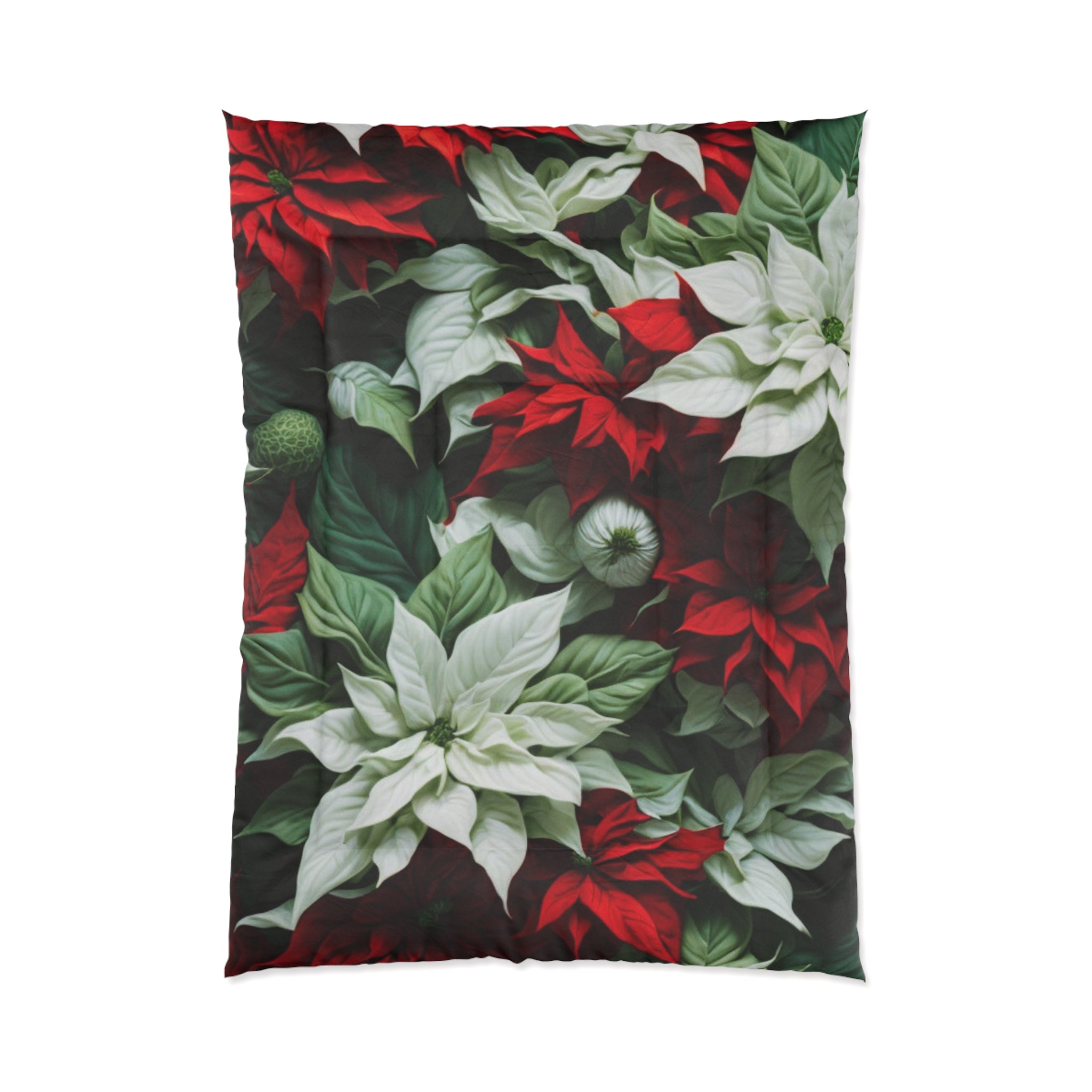 Blooming Bali Poinsettia Flower Designed Comforter